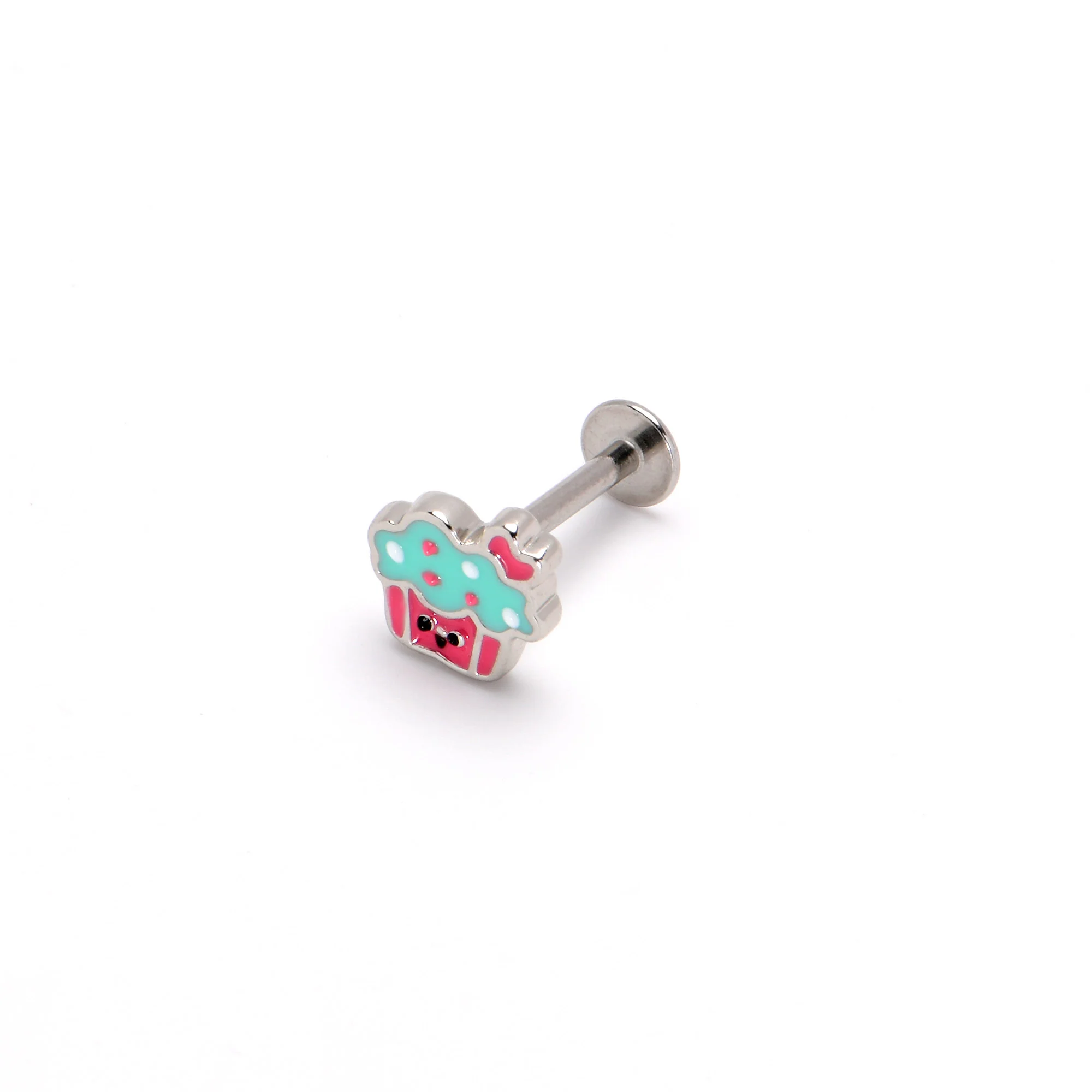16G 5/16 Sweet Happy Cupcake Labret Monroe Tragus - Image 6