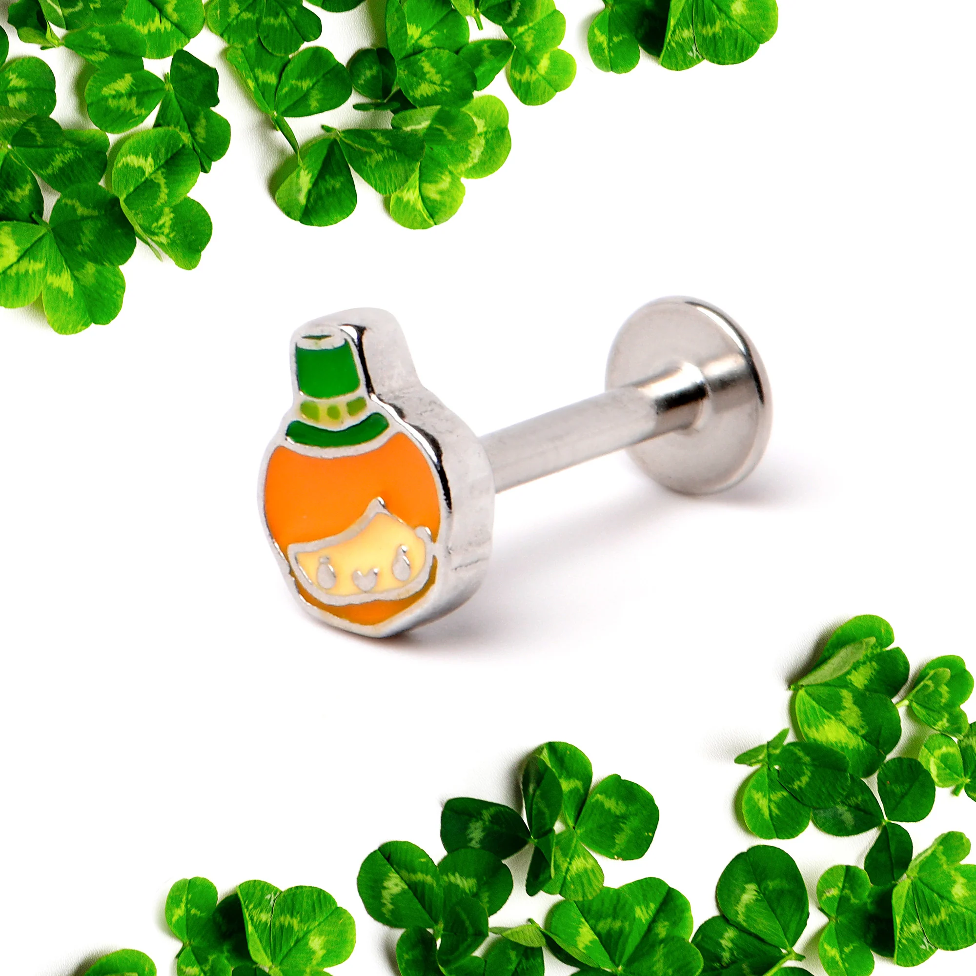 16G 5/16 Sweet Happy Leprechaun St Patricks Labret Monroe Tragus - Image 5