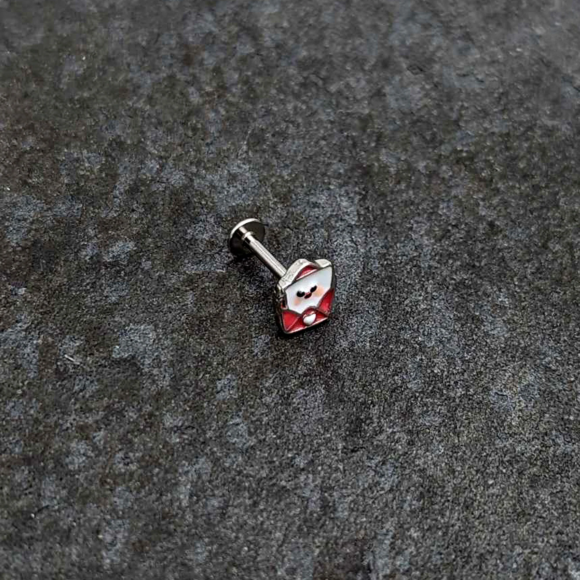 16G 5/16 Sweet Love Letter Valentine Labret Monroe Tragus - Image 6