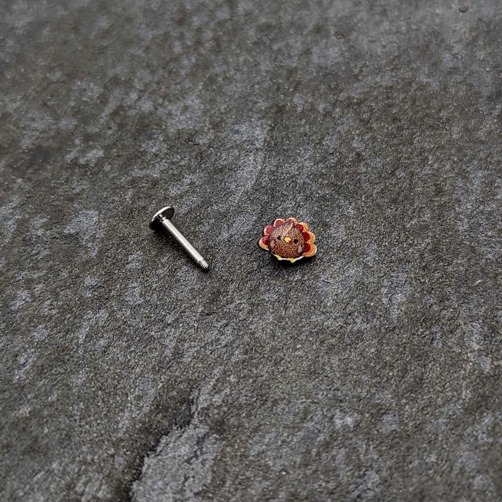 16G 5/16 Sweet Tiny Turkey Thanksgiving Labret Monroe Tragus - Image 6
