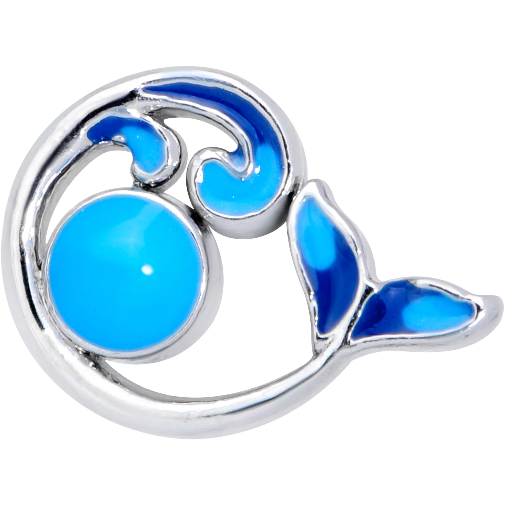 16G 5/16 Whale in the Water Nautical Labret Monroe Tragus - Image 2