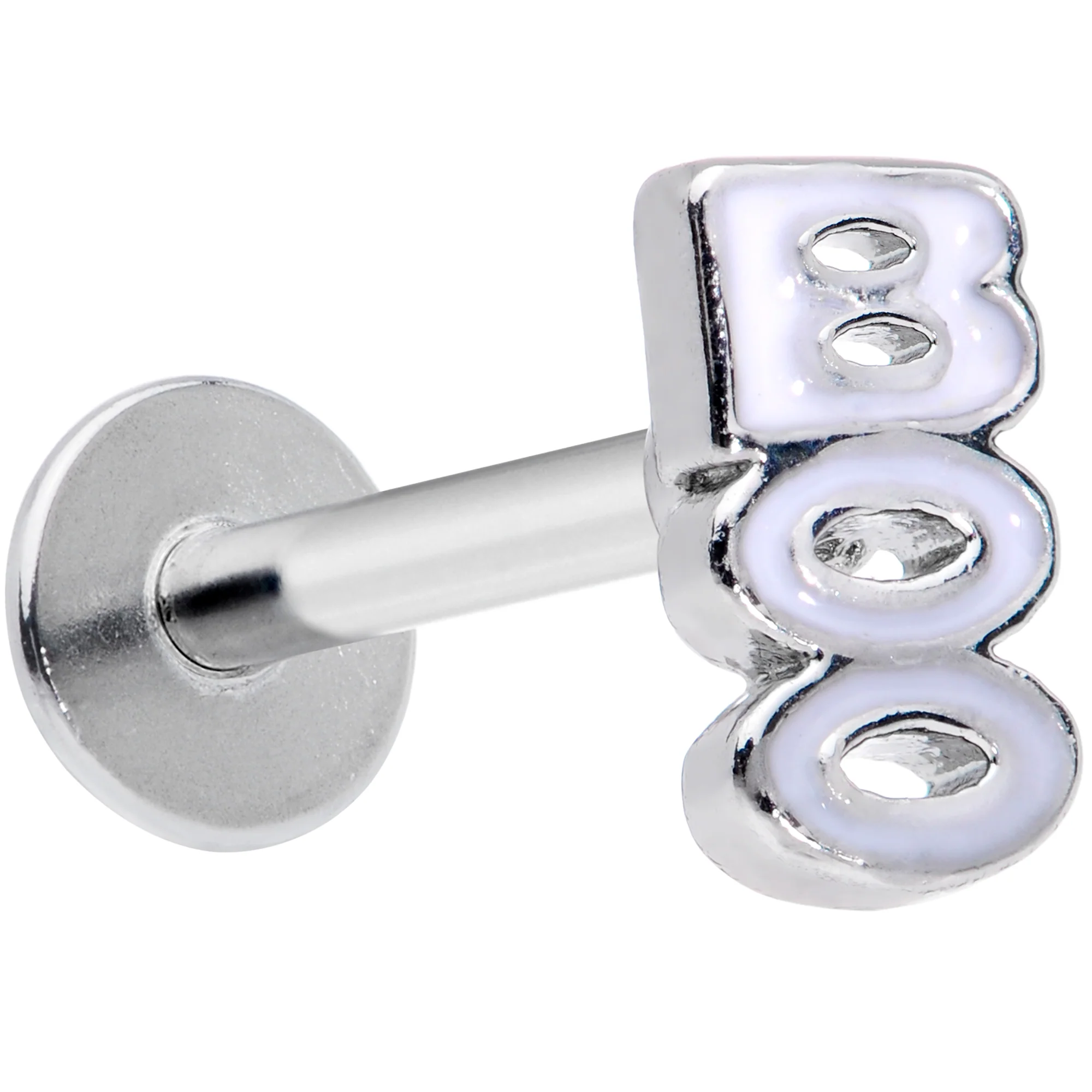 16G 5/16 White Boo Halloween Labret Monroe Tragus