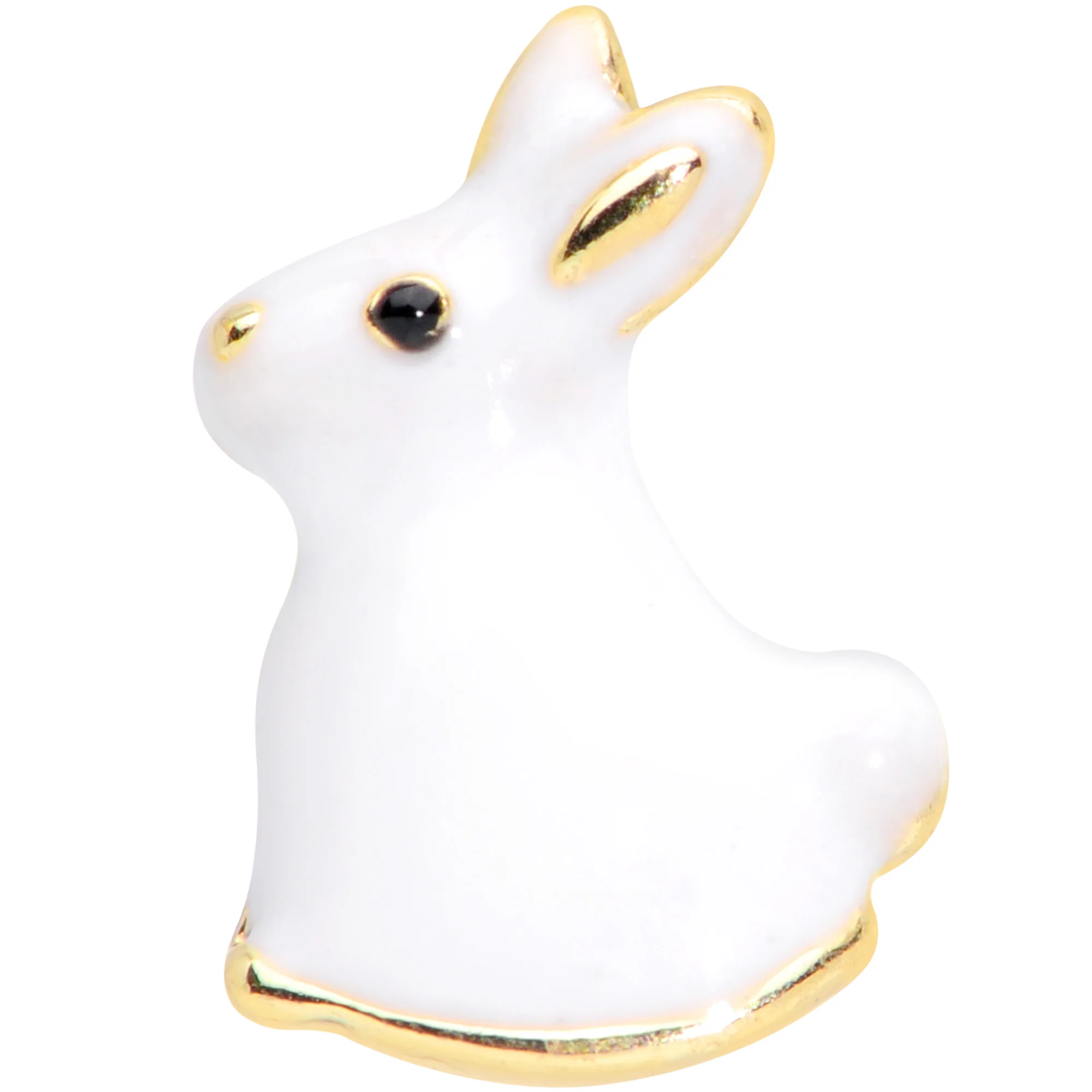 16G 5/16 White Easter Bunny Rabbit Labret Monroe Tragus - Image 2