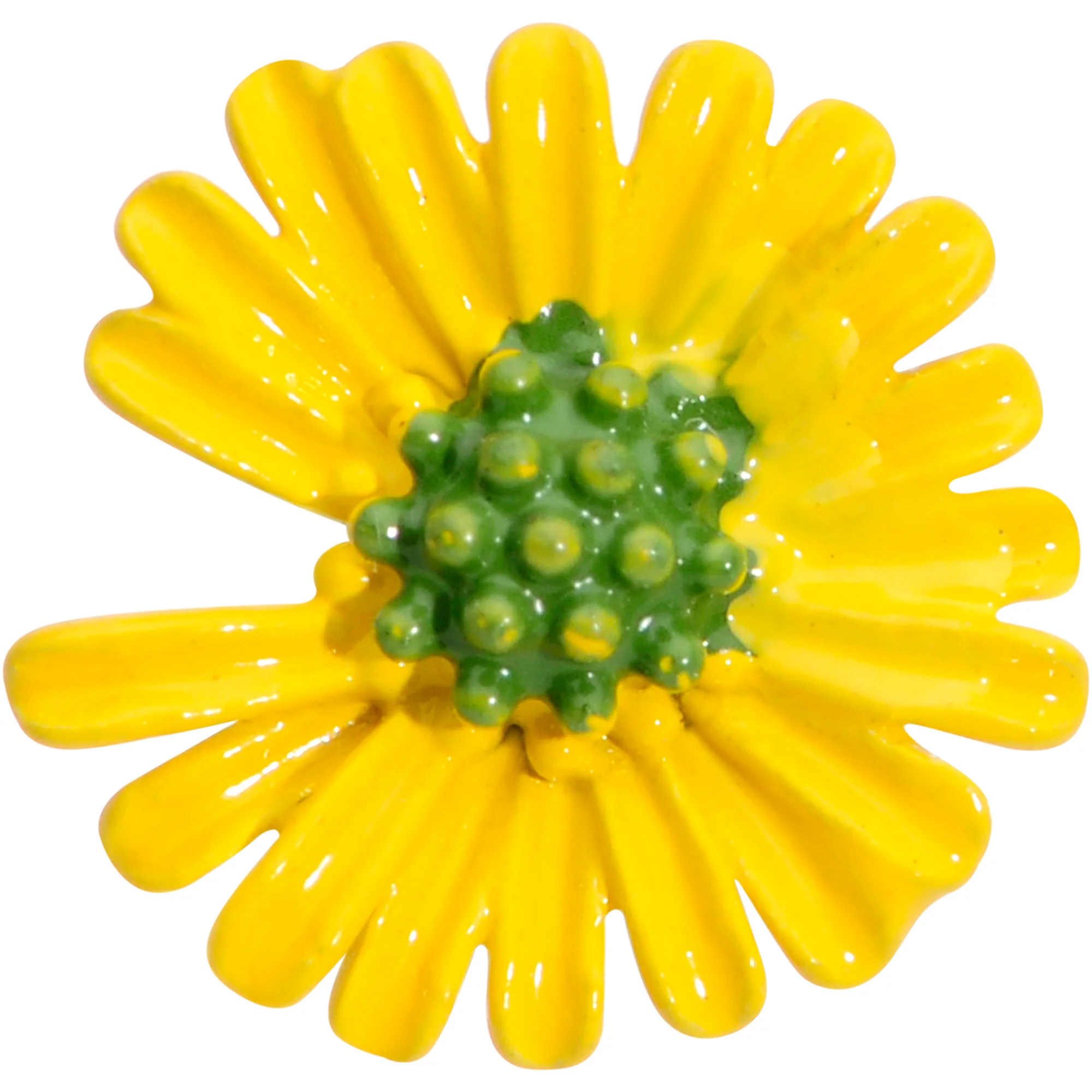 16G 5/16 Yellow Daisy Flower Labret Monroe Tragus - Image 3