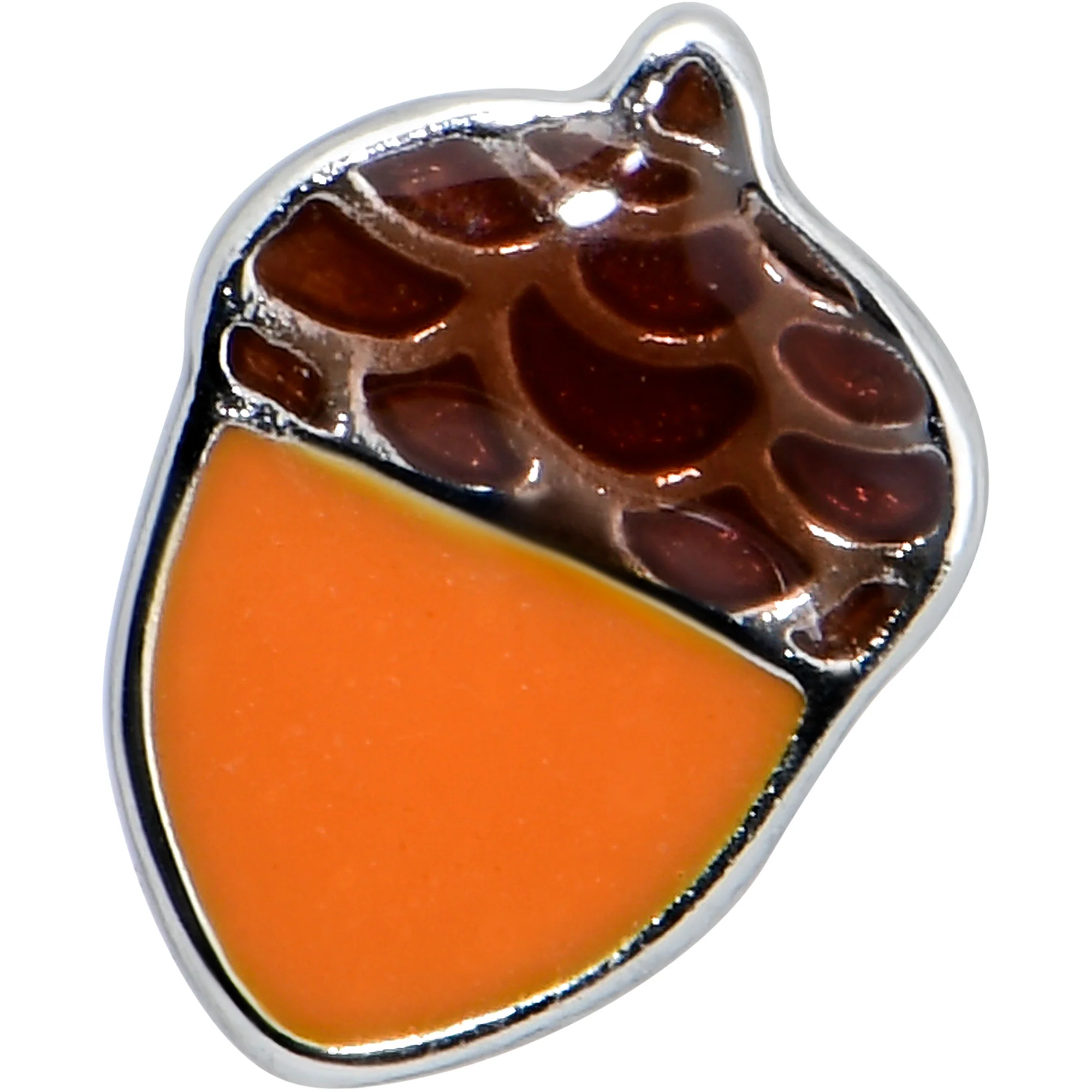 16G 5/16 Autumn Acorn Orange Brown Labret Monroe Tragus - Image 2