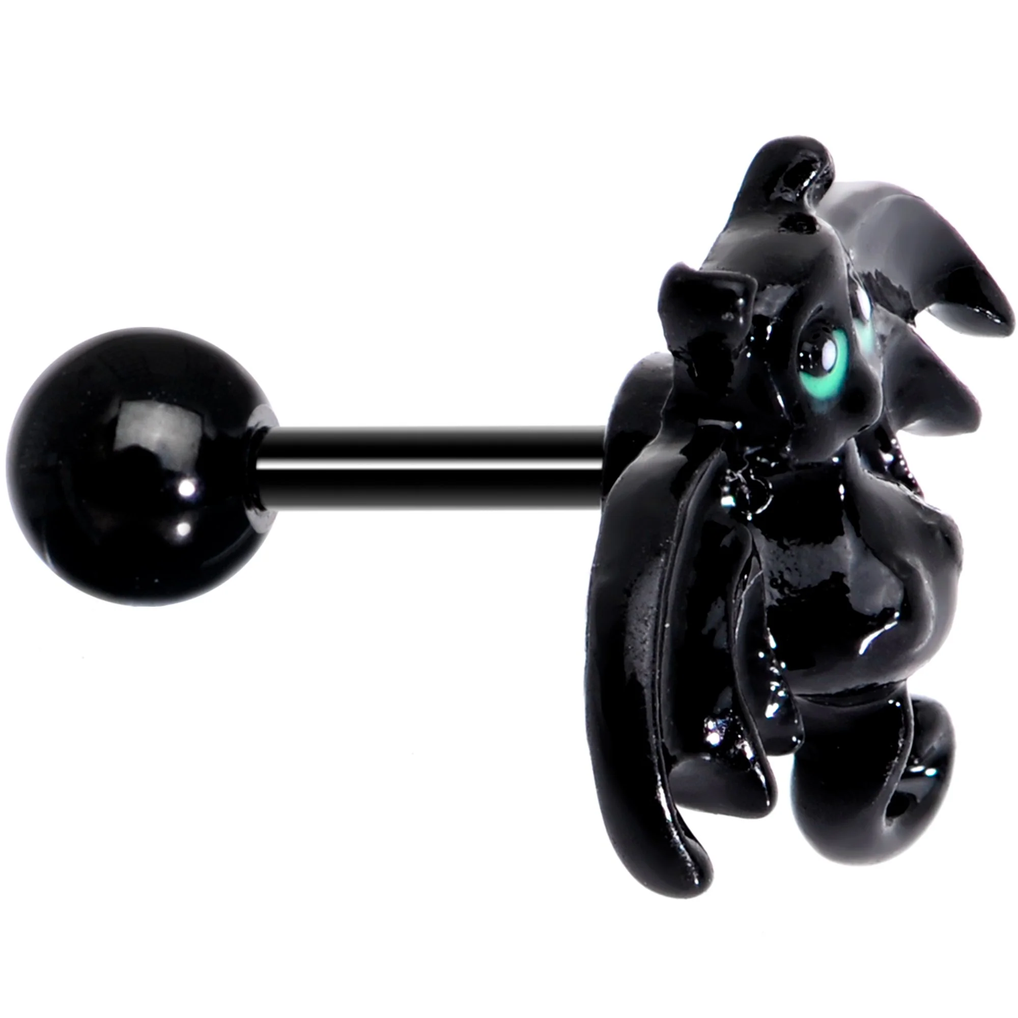 16G 5/16 Black Halloween Batty Bat Cartilage Tragus Earring - Image 3