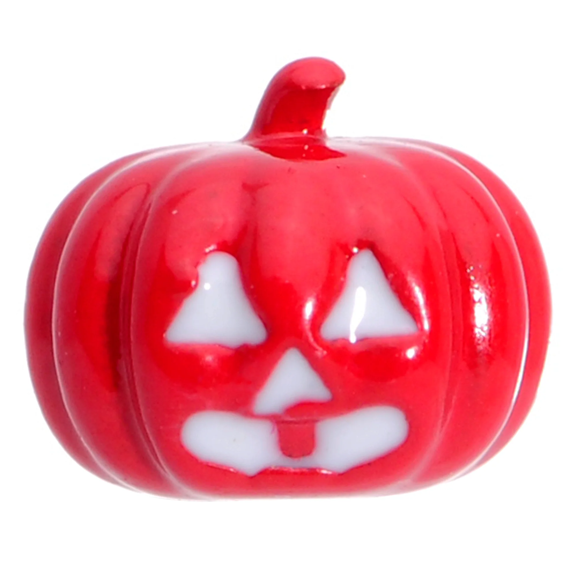 16G 5/16 Black Orange Pumpkin Halloween Labret Monroe Tragus - Image 2