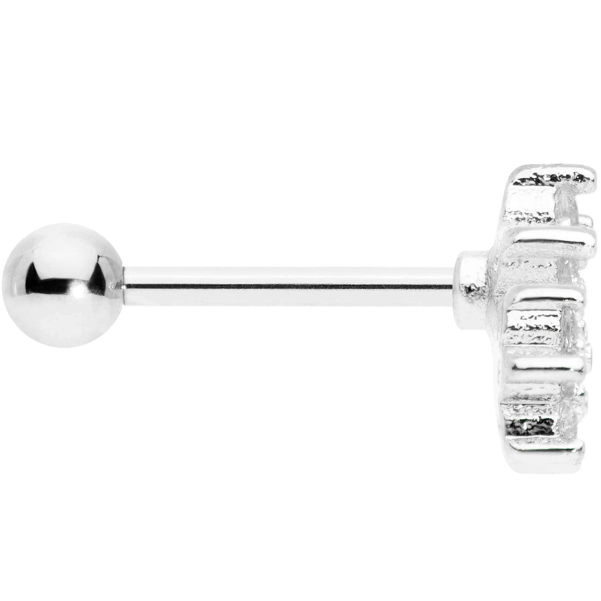 16G 5/16 Clear CZ Flowers Cartilage Tragus Earring - Image 3