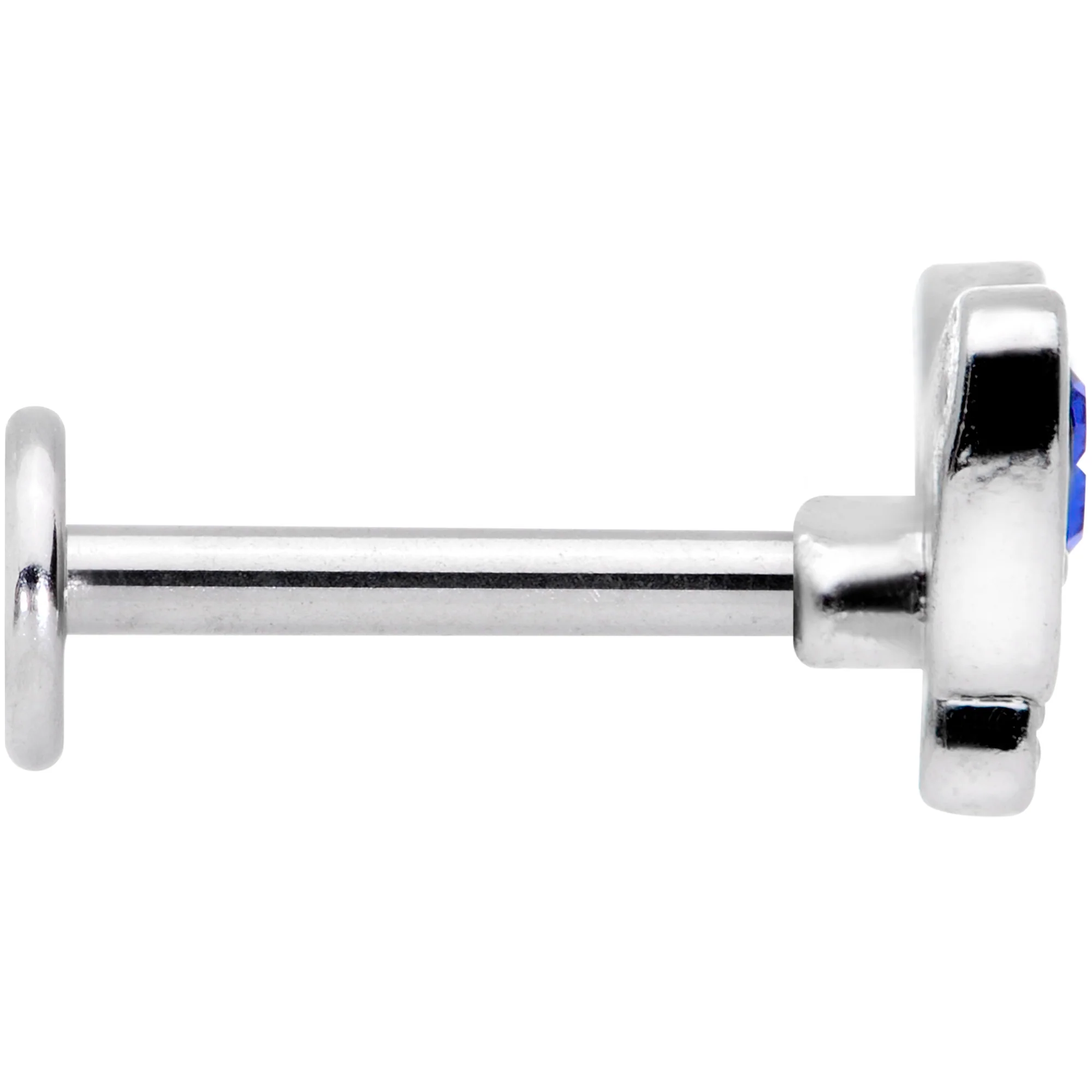 16G 5/16 Clear CZ Gem Blue Gem Butterfly Labret Monroe Tragus - Image 3