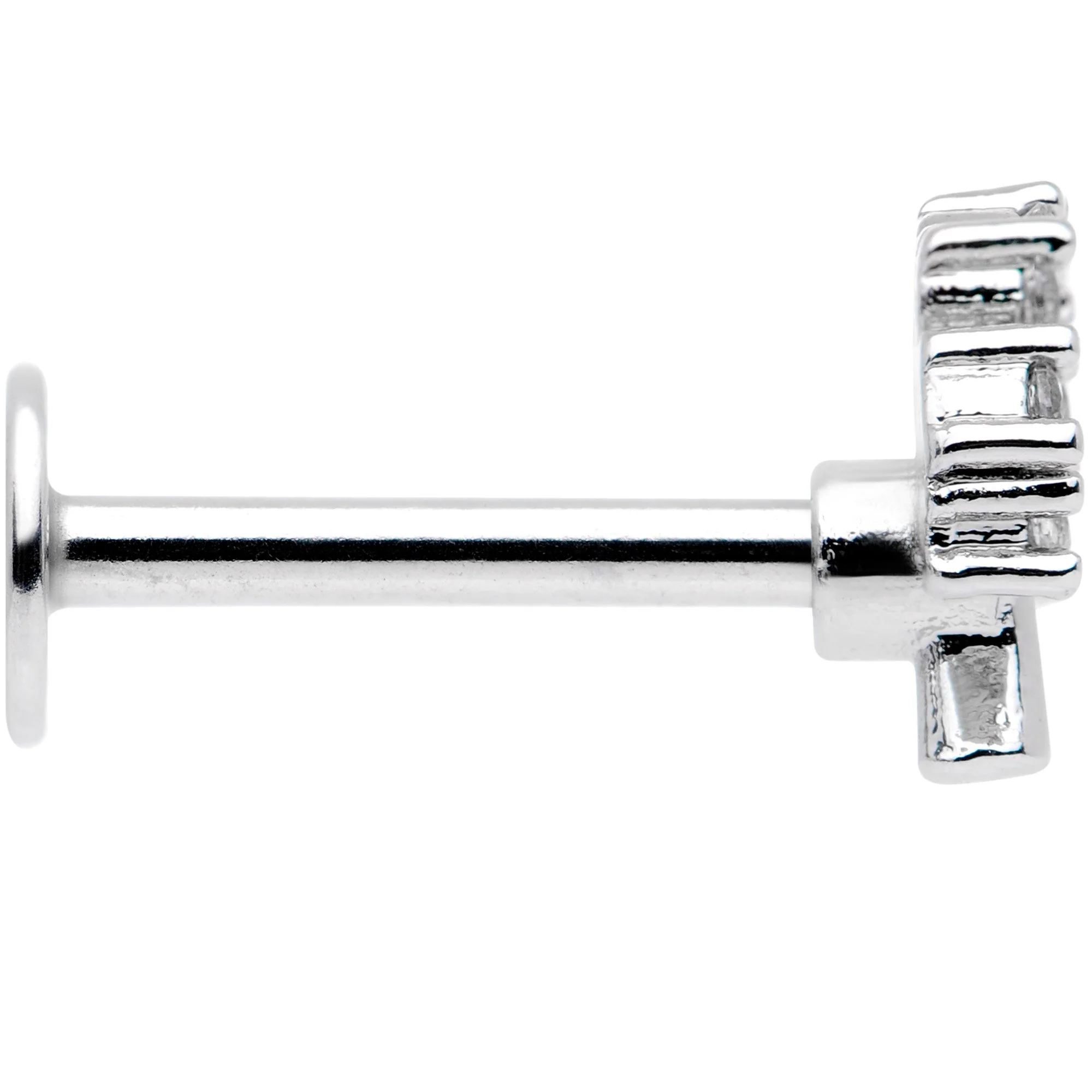 16G 5/16 Clear CZ Gem Tree of Life Labret Monroe Tragus - Image 2