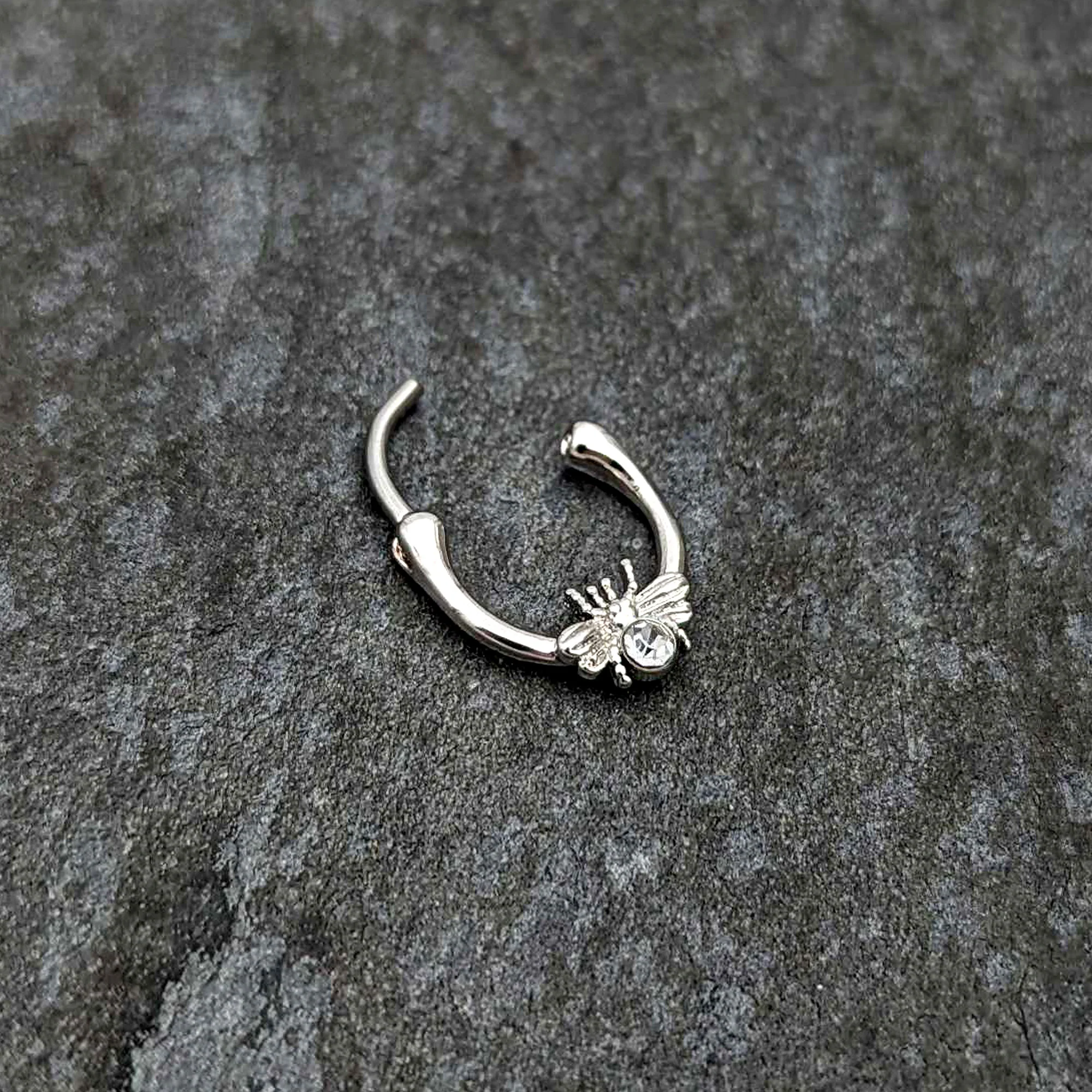 16G 5/16 Clear Gem Ultra Fly Cartilage Clicker - Image 5