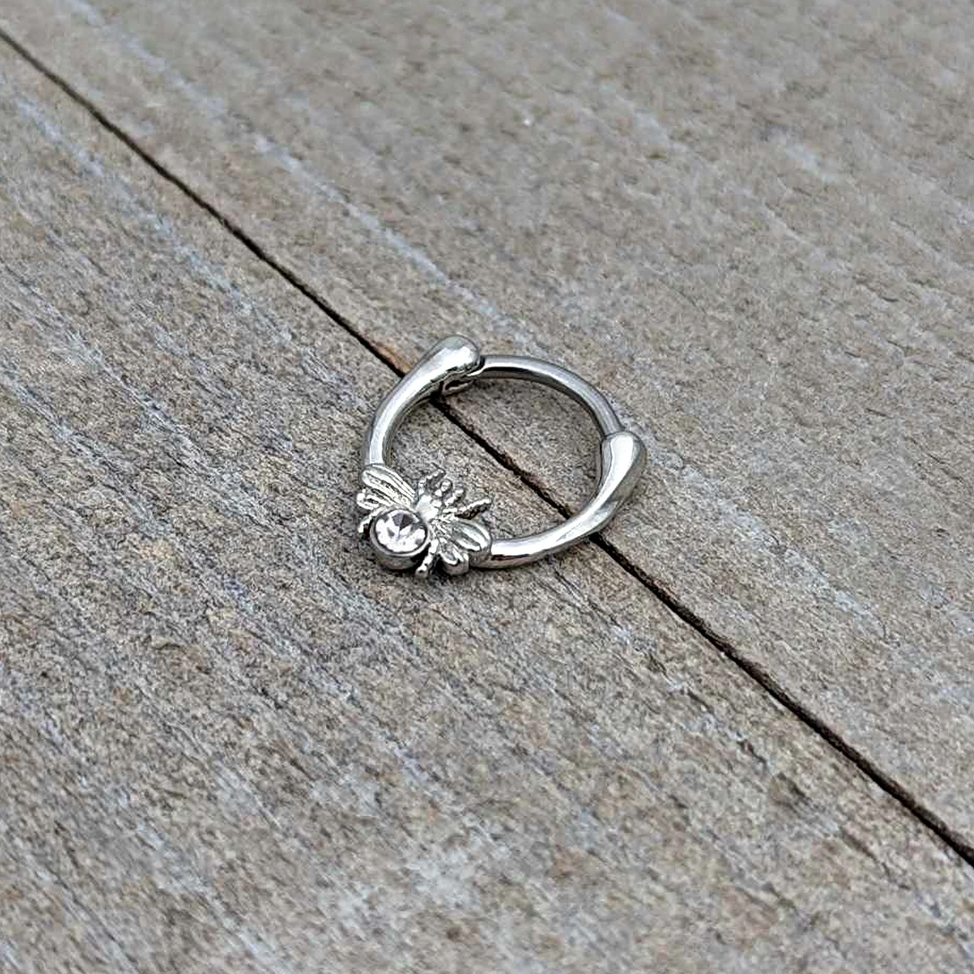 16G 5/16 Clear Gem Ultra Fly Cartilage Clicker - Image 6