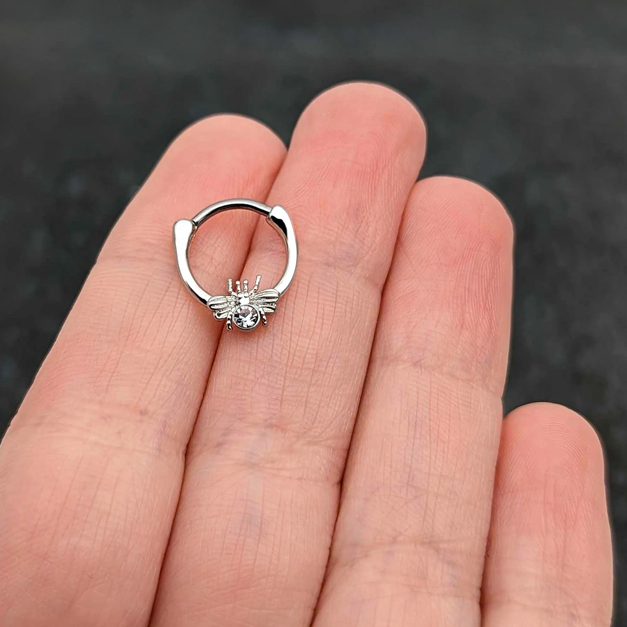 16G 5/16 Clear Gem Ultra Fly Cartilage Clicker - Image 8