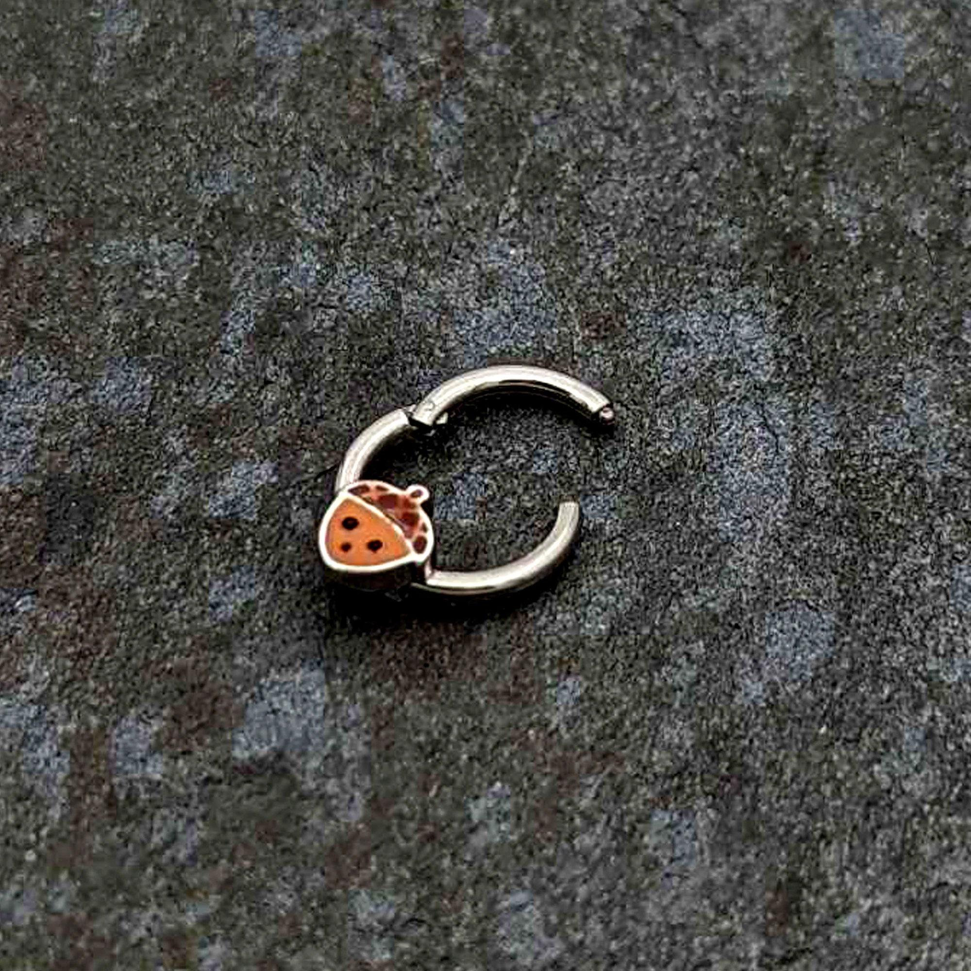 16G 5/16 Fall Acorn Face Brown Autumn Hinged Segment Ring - Image 5