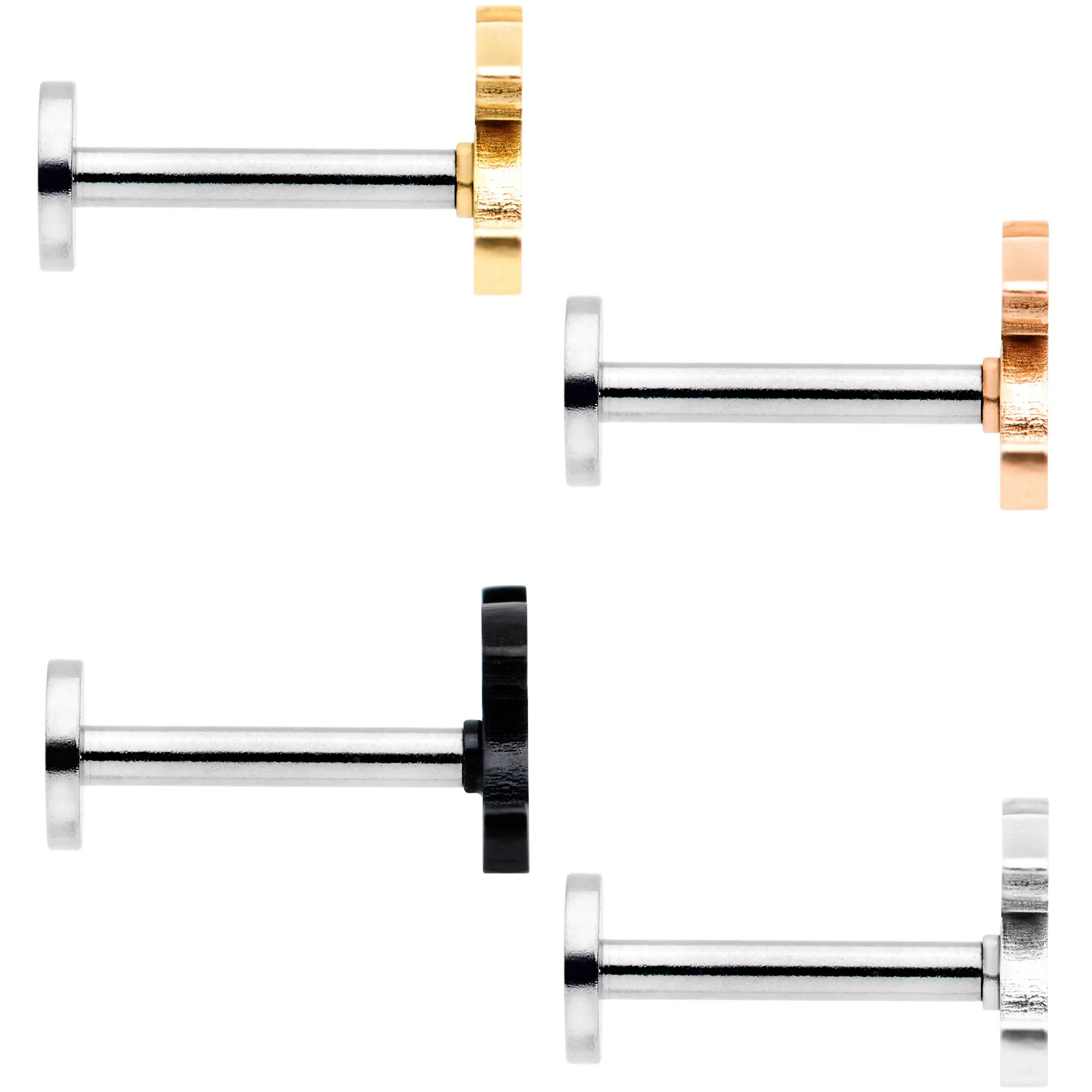 16G 5/16 Multicolor Dragon Internally Threaded Labret Set of 4 - Image 2
