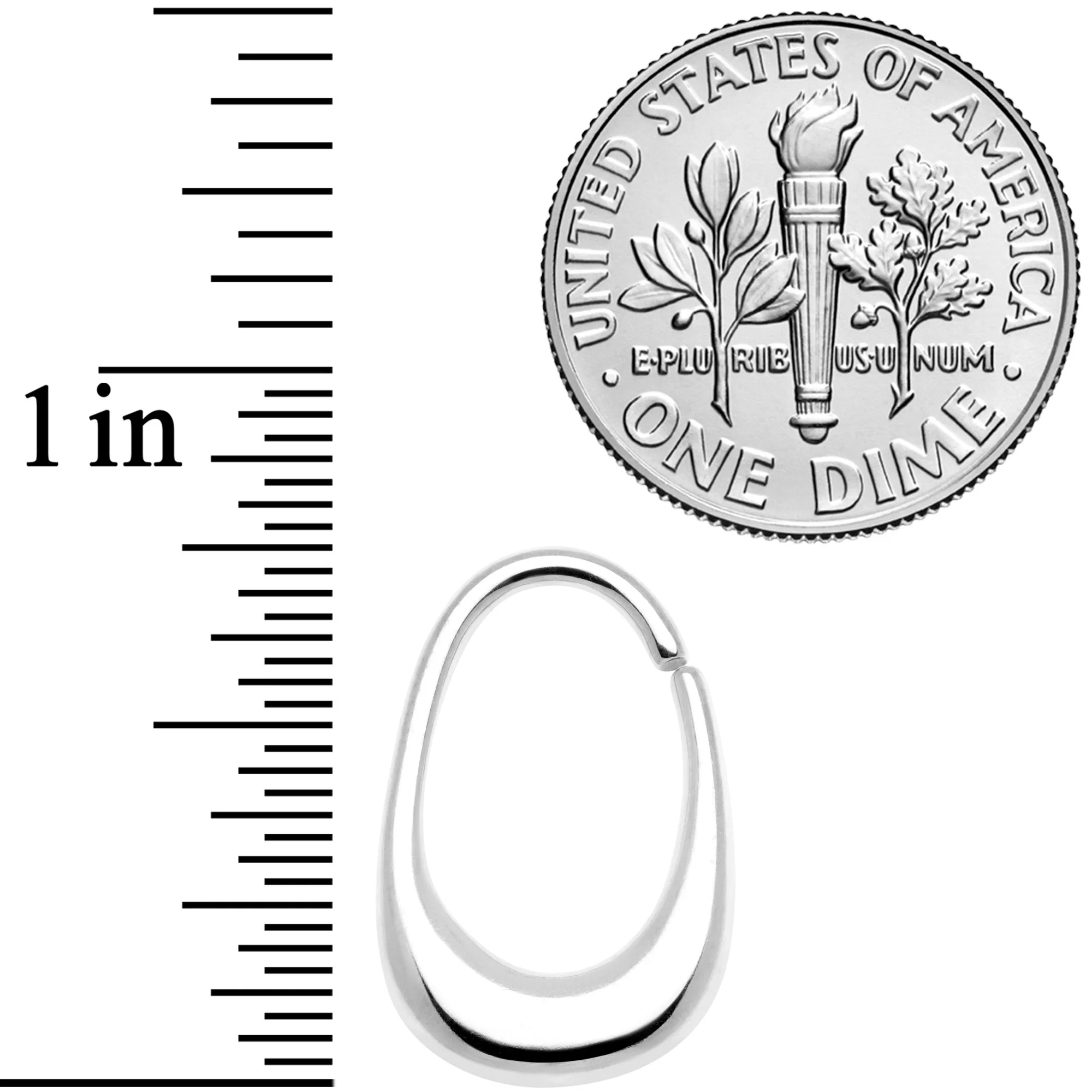 16G 5/16 Oval Cartilage Tragus Daith - Image 2
