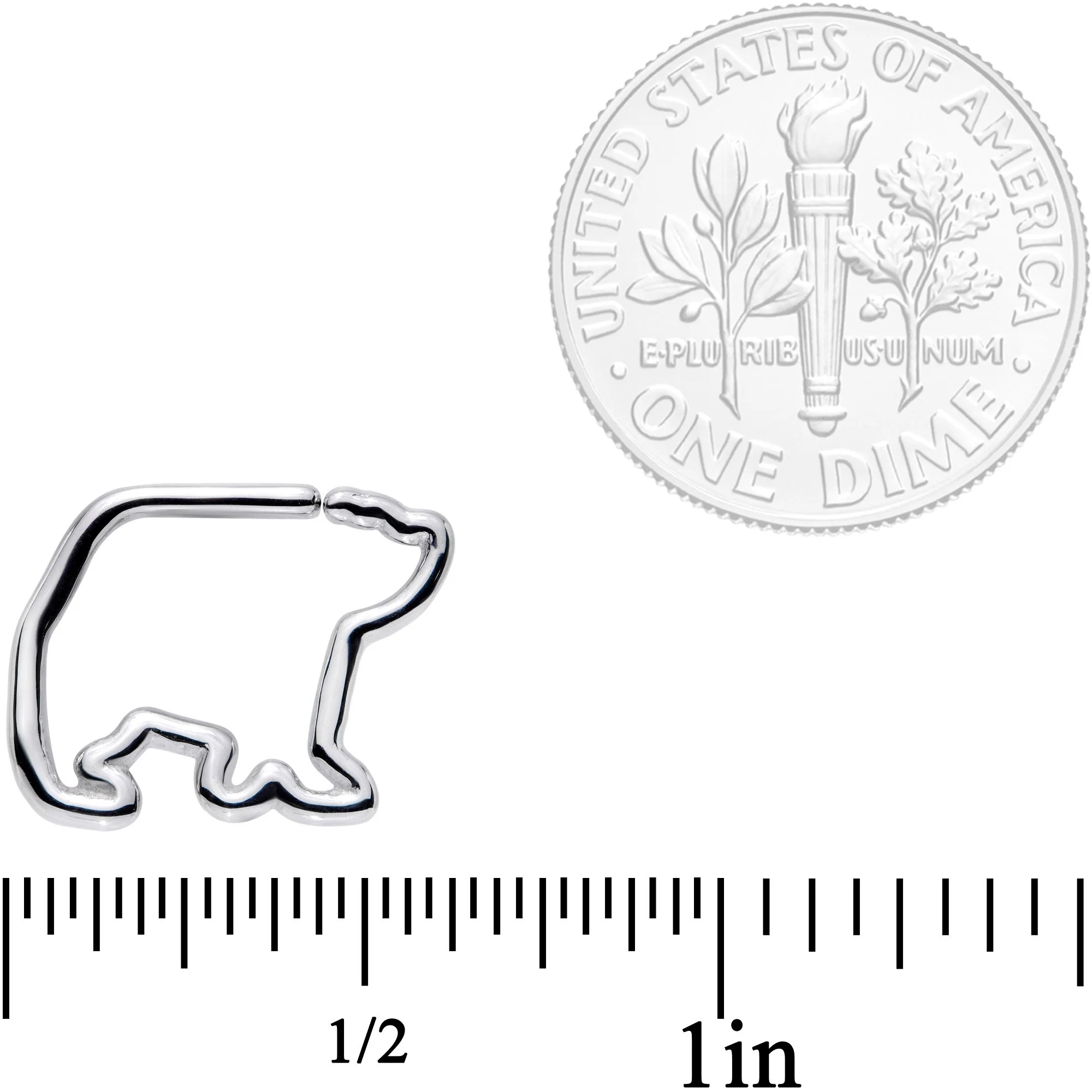 16G 5/16 Polar Bear Closure Ring - Image 2