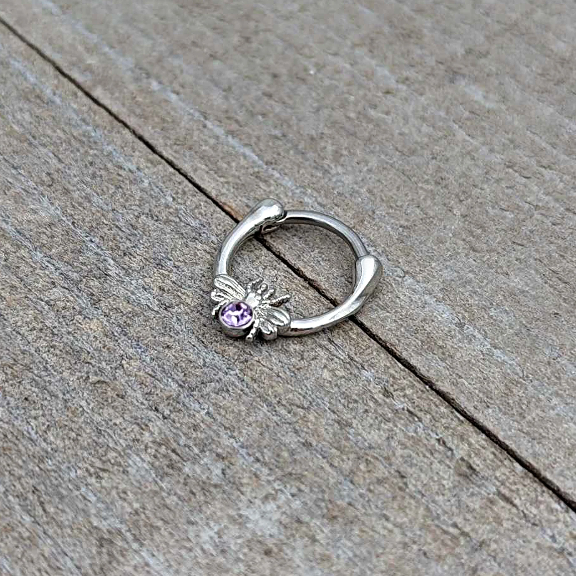 16G 5/16 Purple Gem Ultra Fly Cartilage Clicker - Image 6