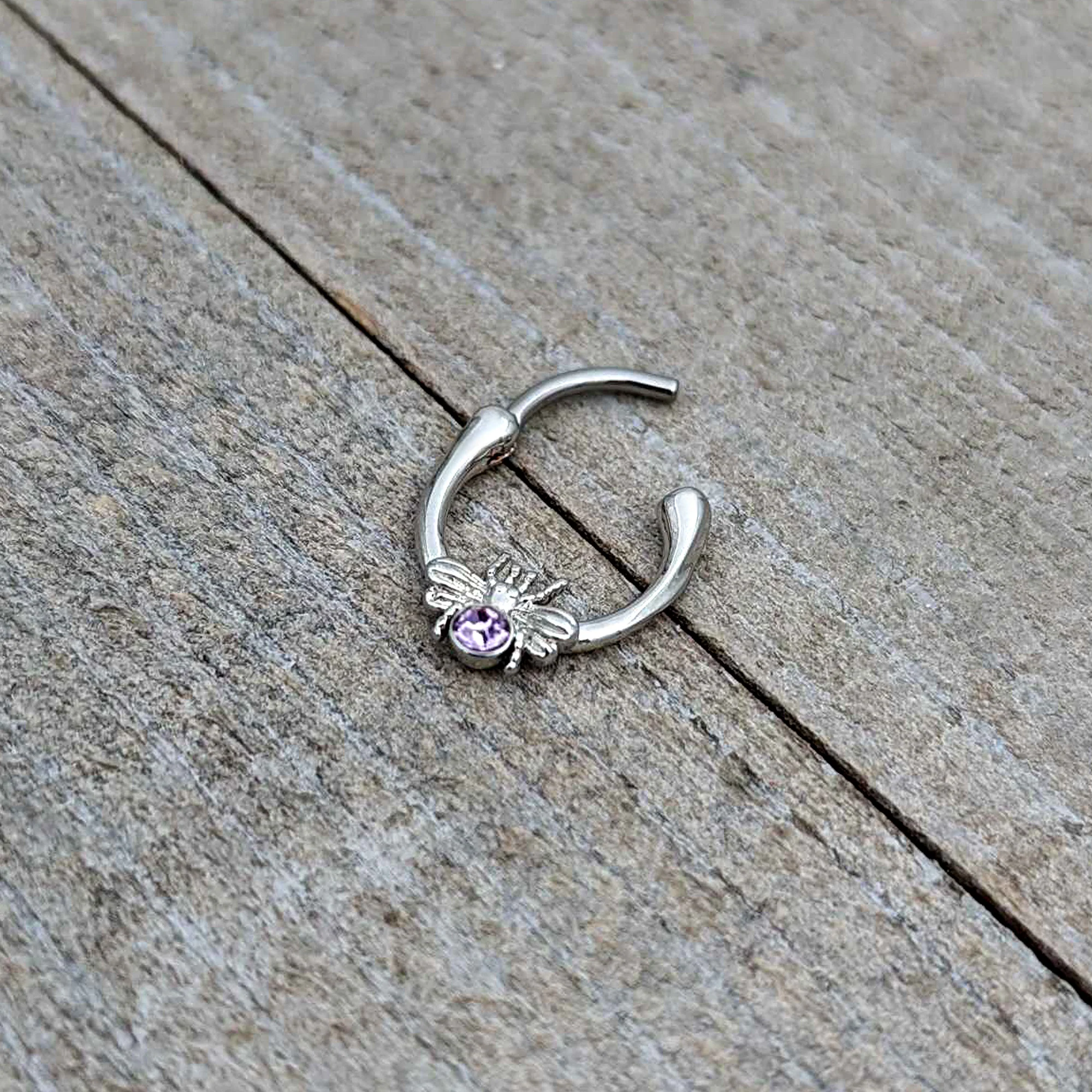 16G 5/16 Purple Gem Ultra Fly Cartilage Clicker - Image 7