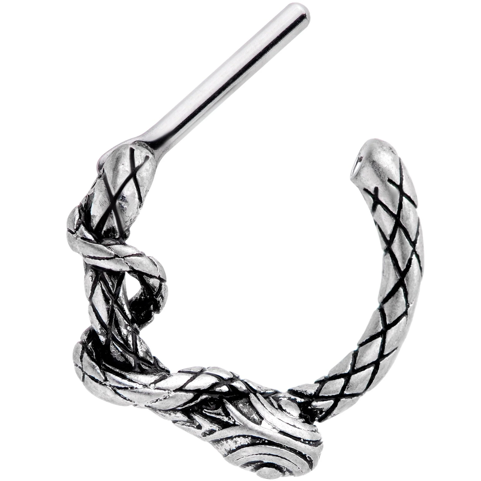 16G 5/16 Slithering Snake Septum Clicker - Image 2