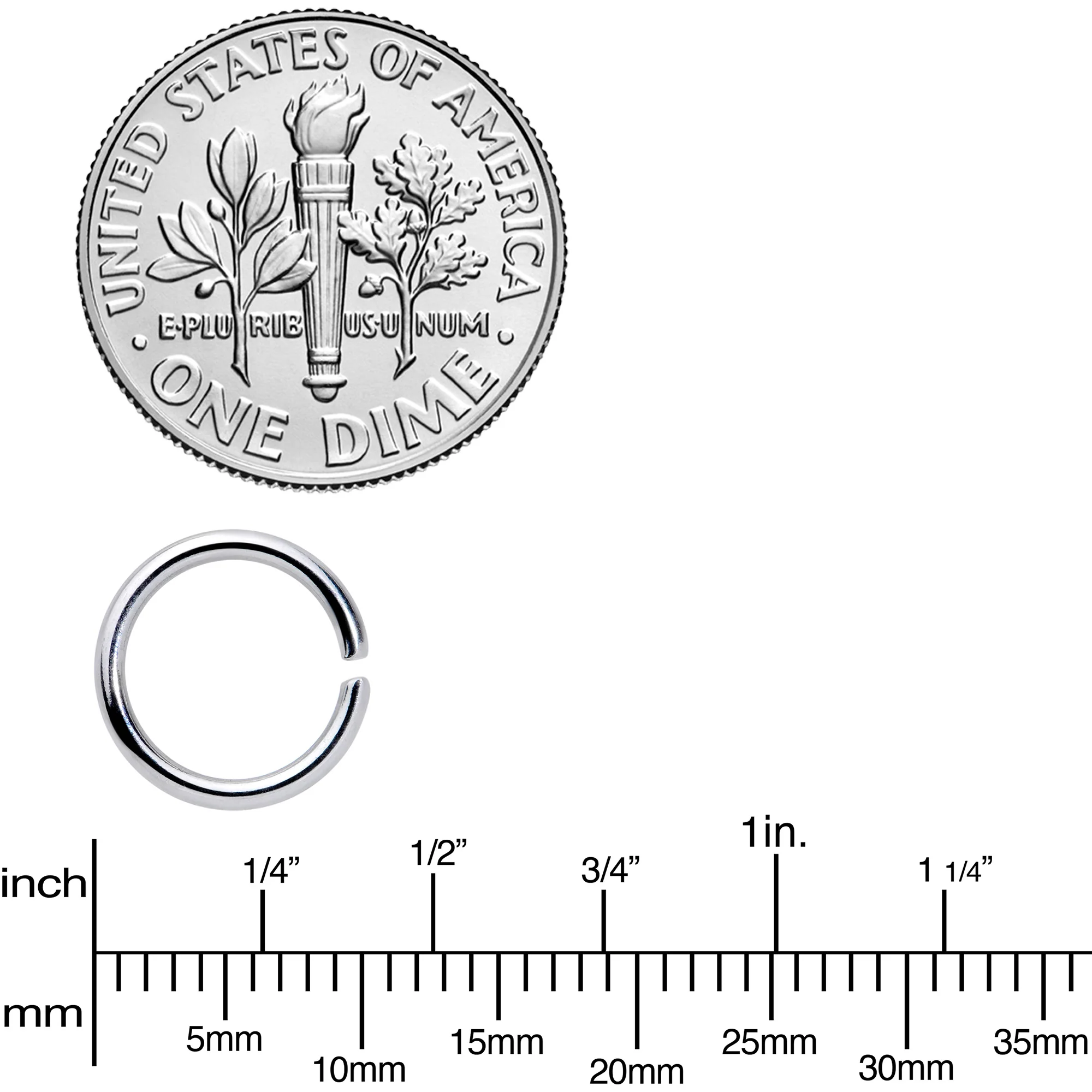 16G 5/16 Steel Mixed Gold Tone Seamless Cartilage Ring Set of 12 - Image 3