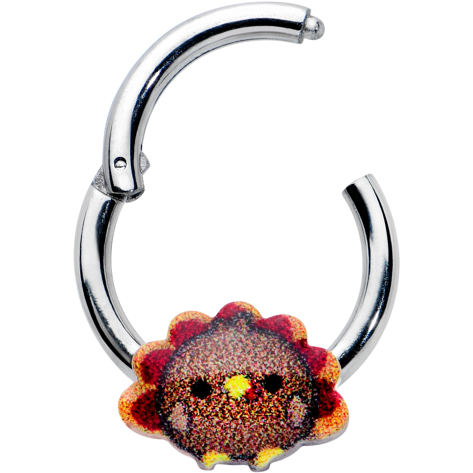 16G 5/16 Sweet Tiny Turkey Thanksgiving Hinged Segment Ring - Image 2