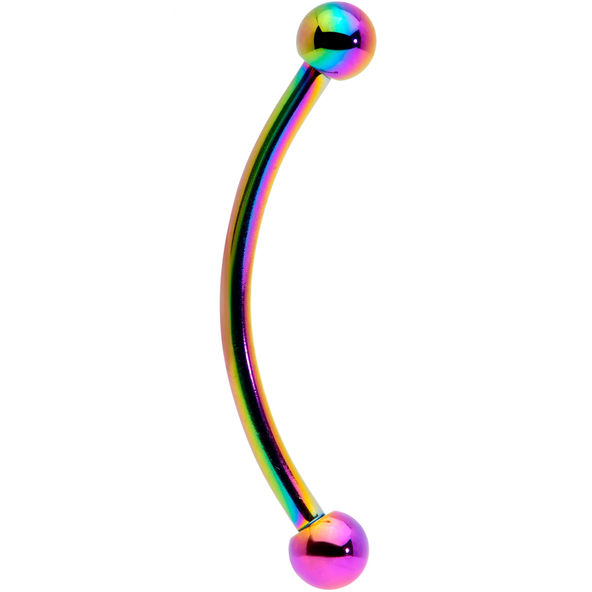 16G 5/8 Rainbow Curved Barbell - Image 2
