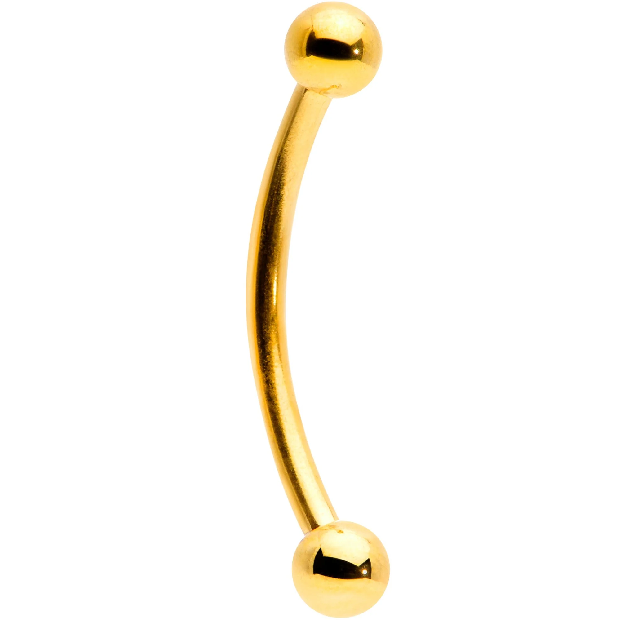 16G 9/16 Gold Tone Curved Barbell