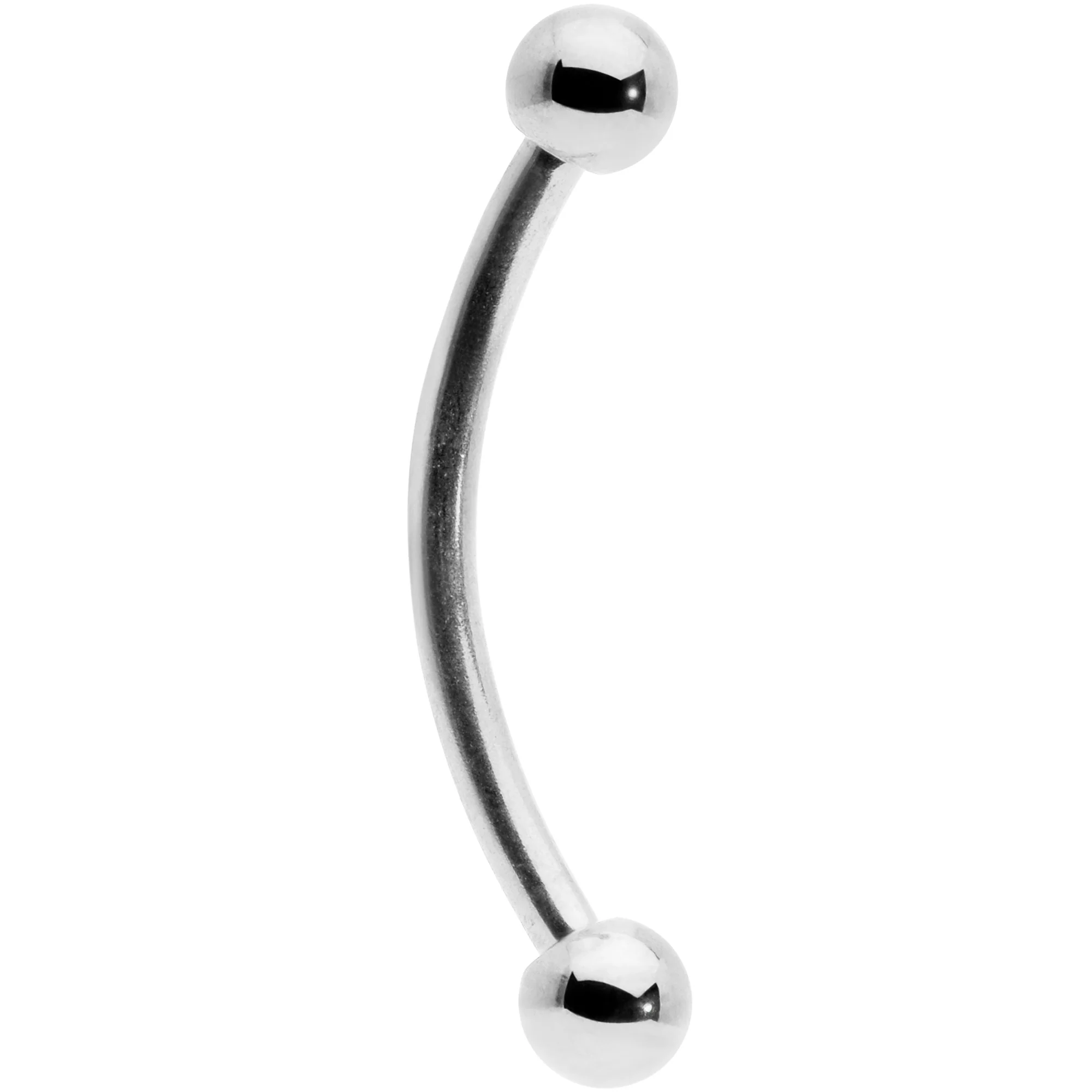 16G 9/16 Stainless Steel Curved Barbell - Image 3