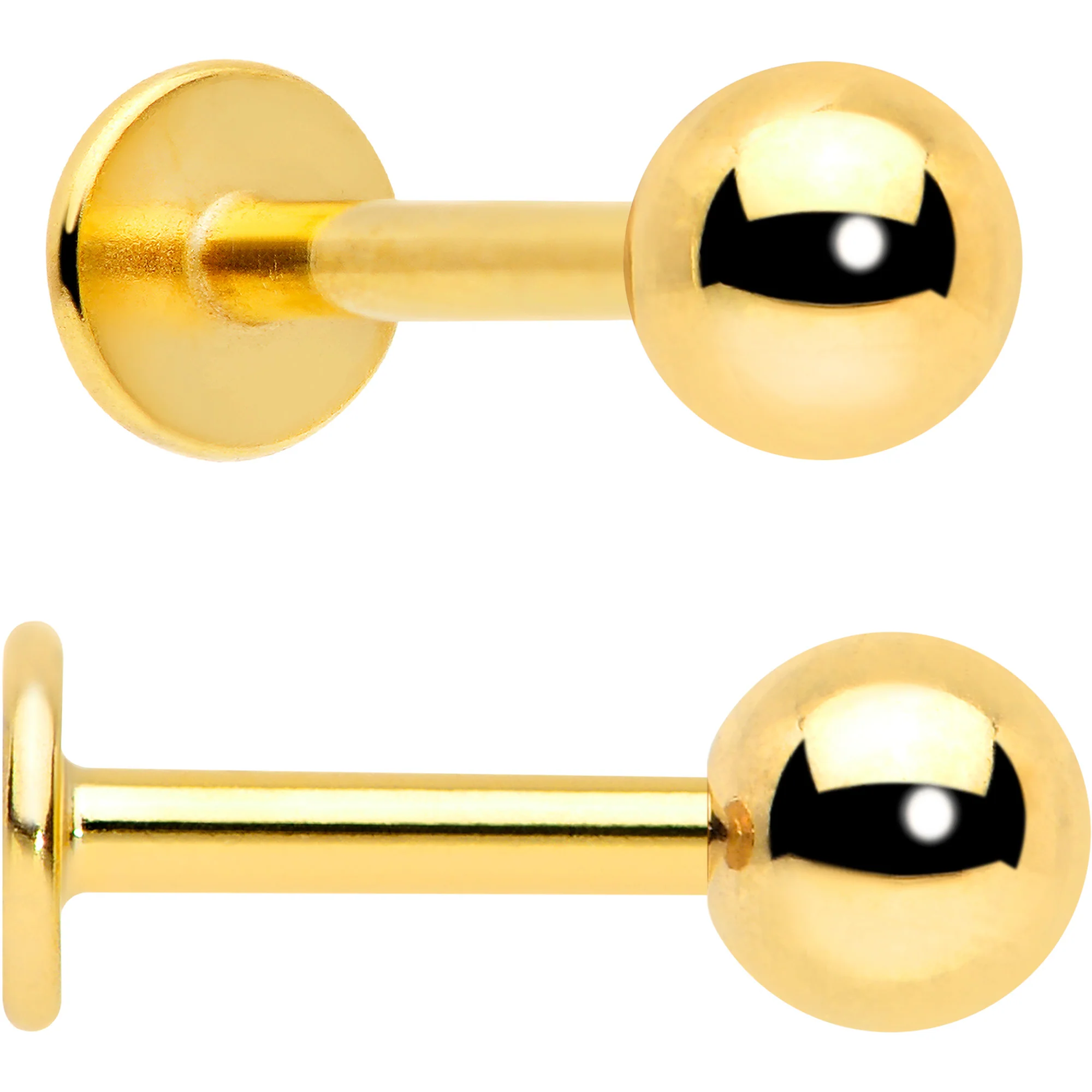 16G French Bulldog Flat Back Earring Set Internally Threaded 3 Pack - Image 5