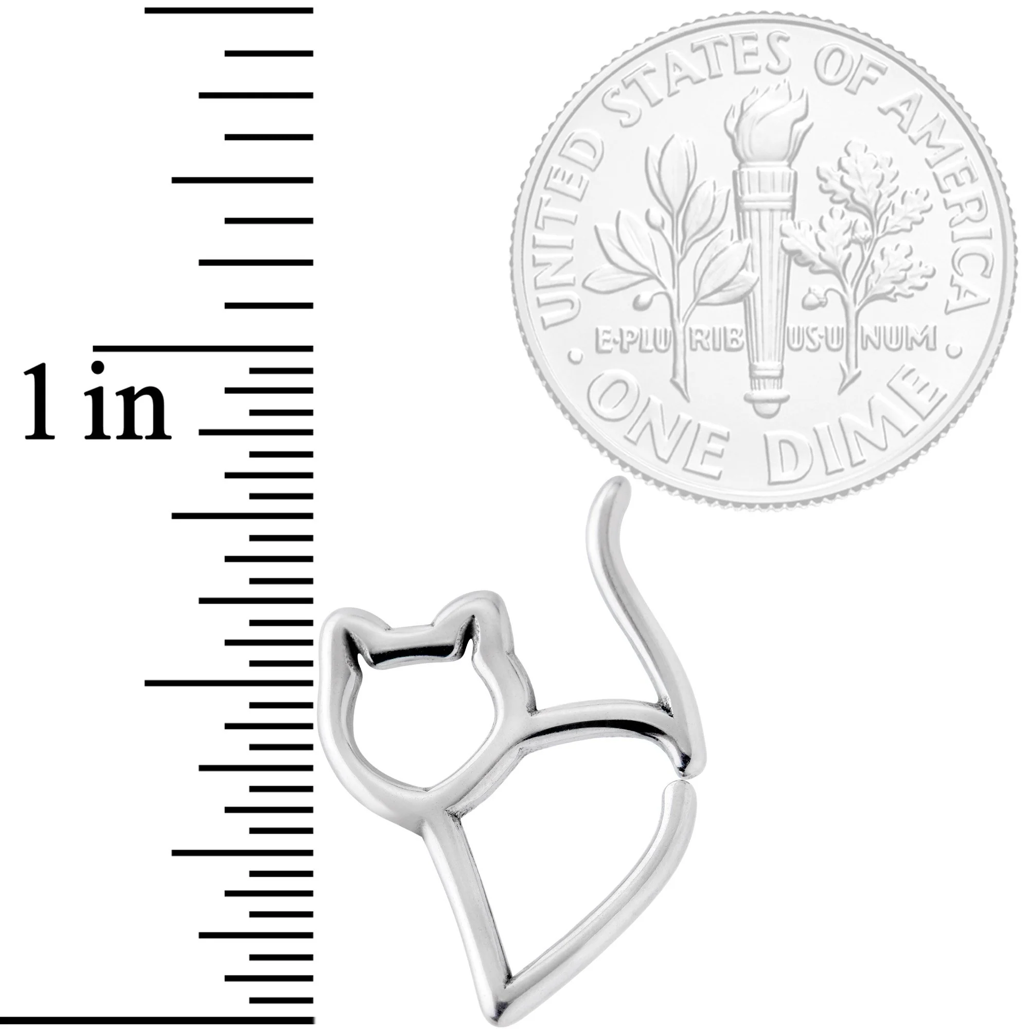 16G One Cool Kitty Cat Closure Ring - Image 2