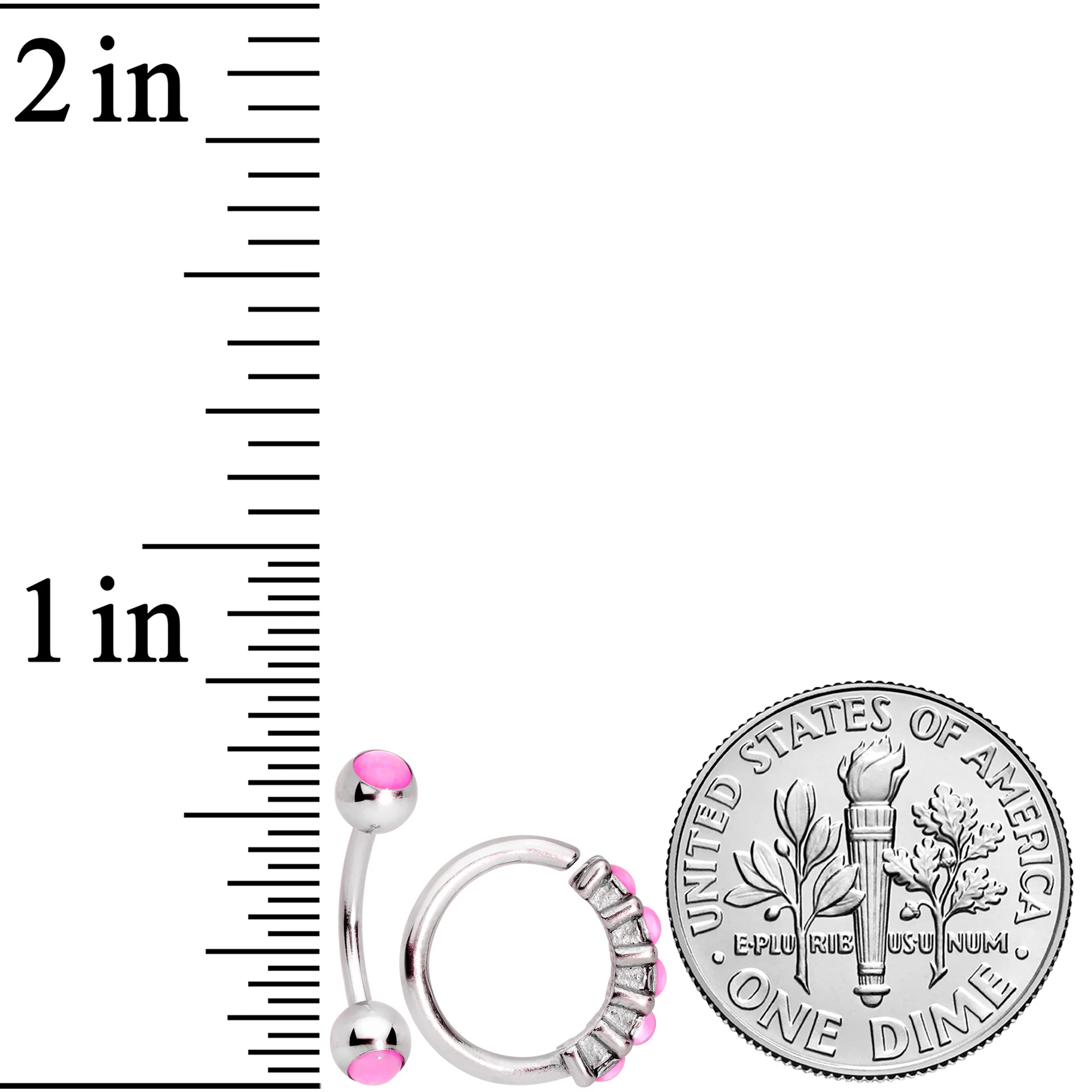 16G Pink Orb Septum Labret Cartilage Tragus Set of 4 - Image 4