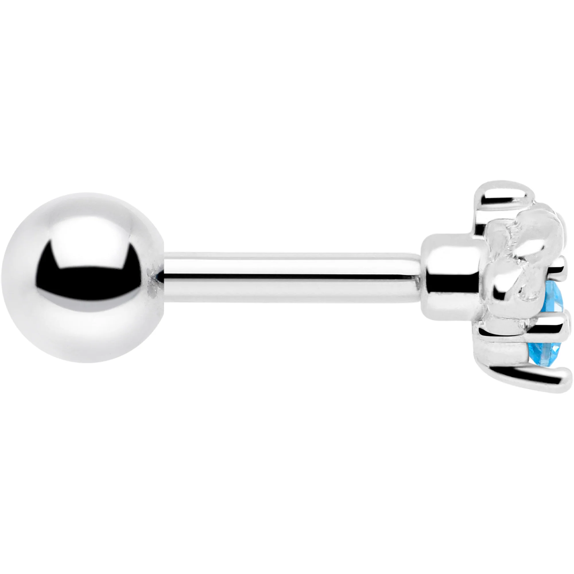 16G 1/4 Blue Gem Beauty Bug Cartilage Tragus Earring - Image 4