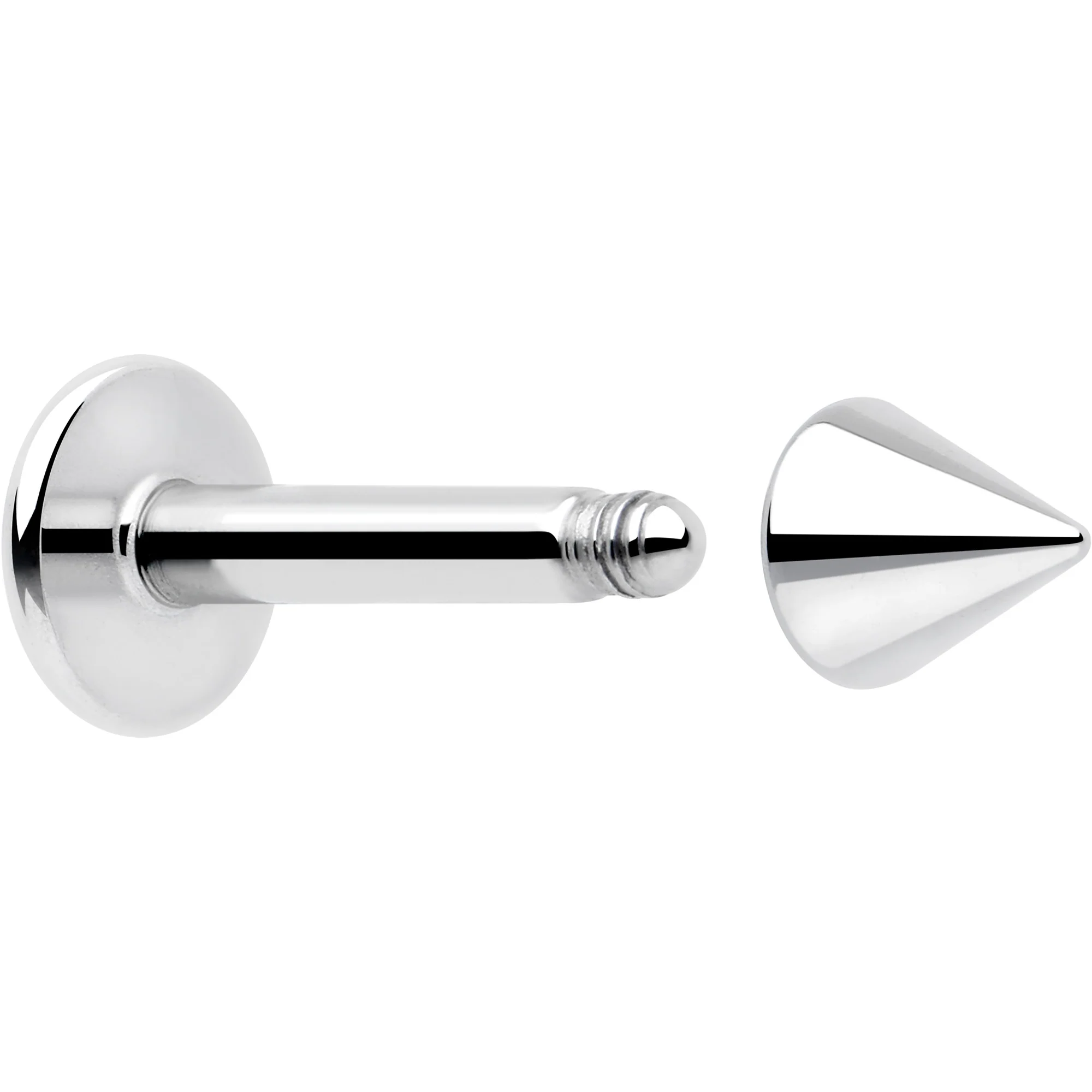 16G 1/4 Implant Grade Titanium Internally Threaded 3mm Cone End Labret - Image 3