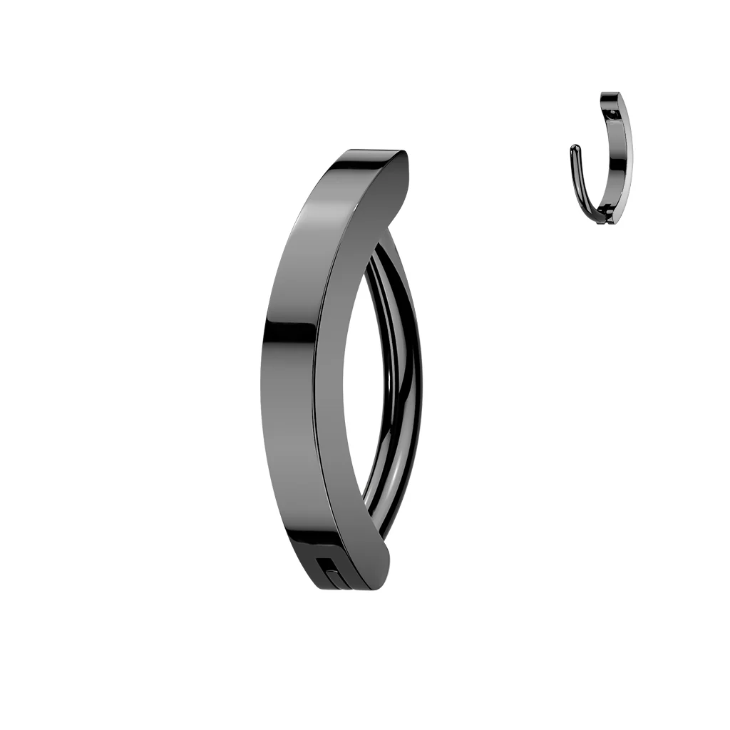 16G 5/16 Implant Grade Titanium Hinged Hoop Eyebrow Ring Cartilage Clicker Earring - Image 2