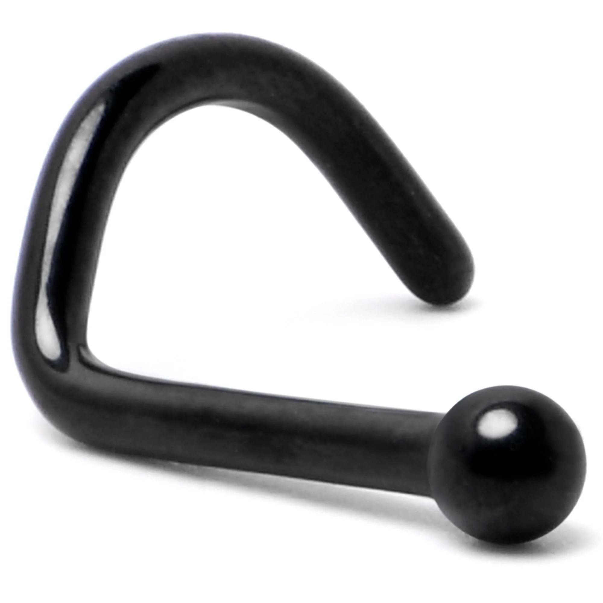 18G 1/4 Black ASTM F-136 Implant Grade Titanium Ball End Left Side Nose Screw - Image 5
