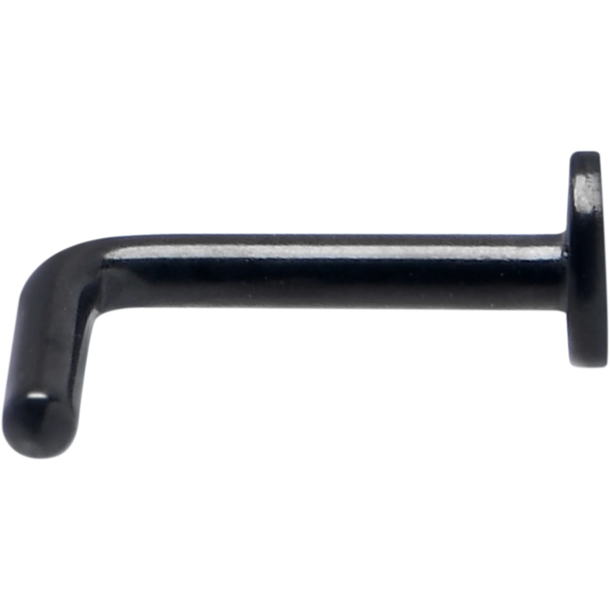 18G 1/4 Black ASTM F-136 Implant Grade Titanium Moon End L Shape Nose Ring - Image 3
