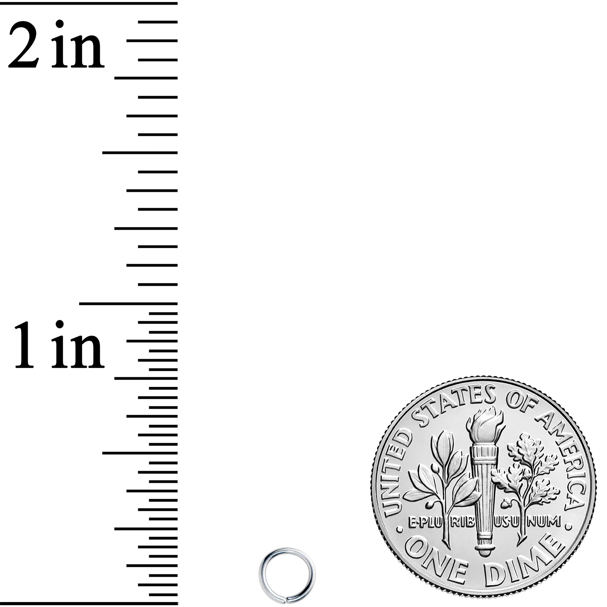 18G 1/4 Grade 23 Titanium Bendable Hoop Ring - Image 2