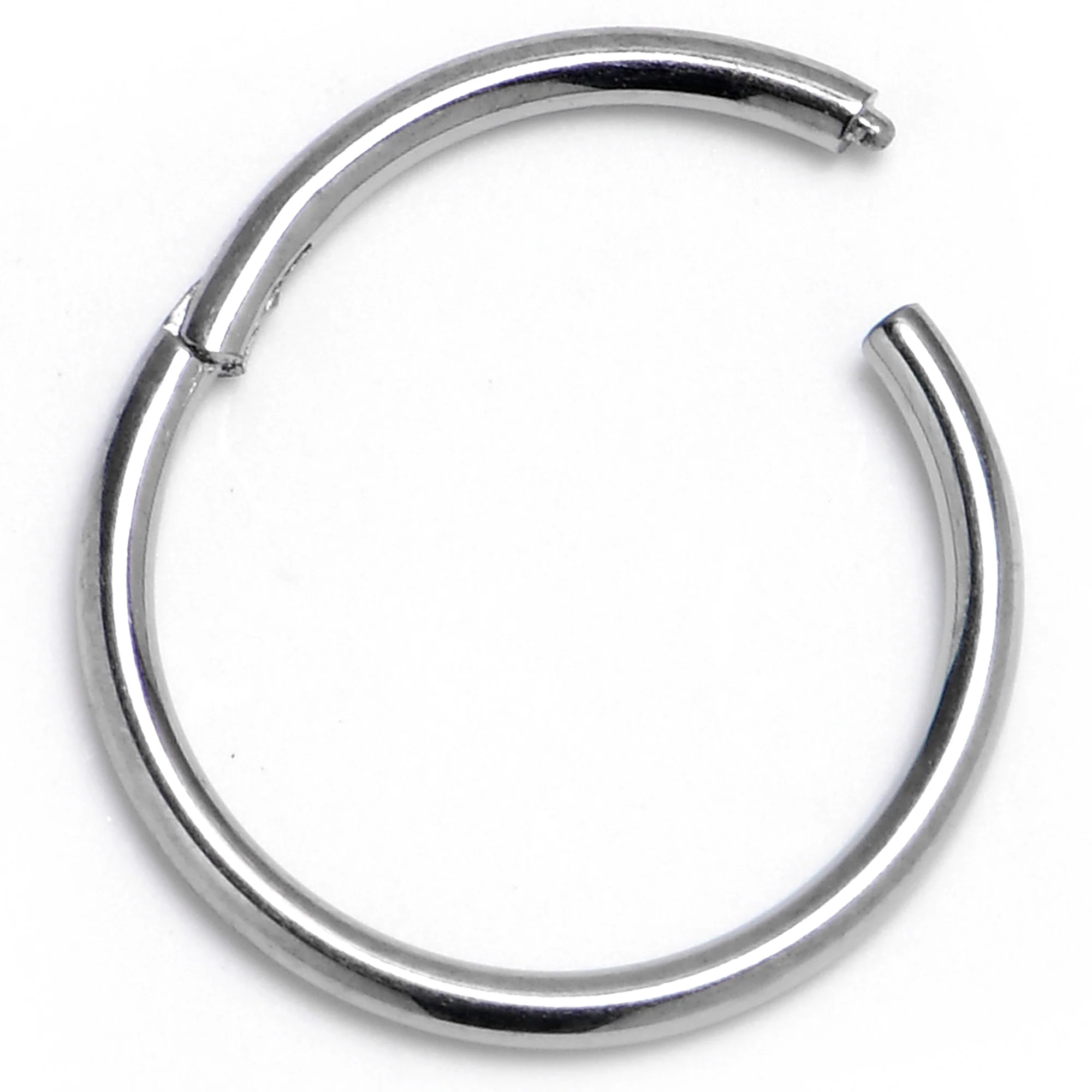 18G 3/8 ASTM F-136 Titainum Precision Hinged Segment Hoop