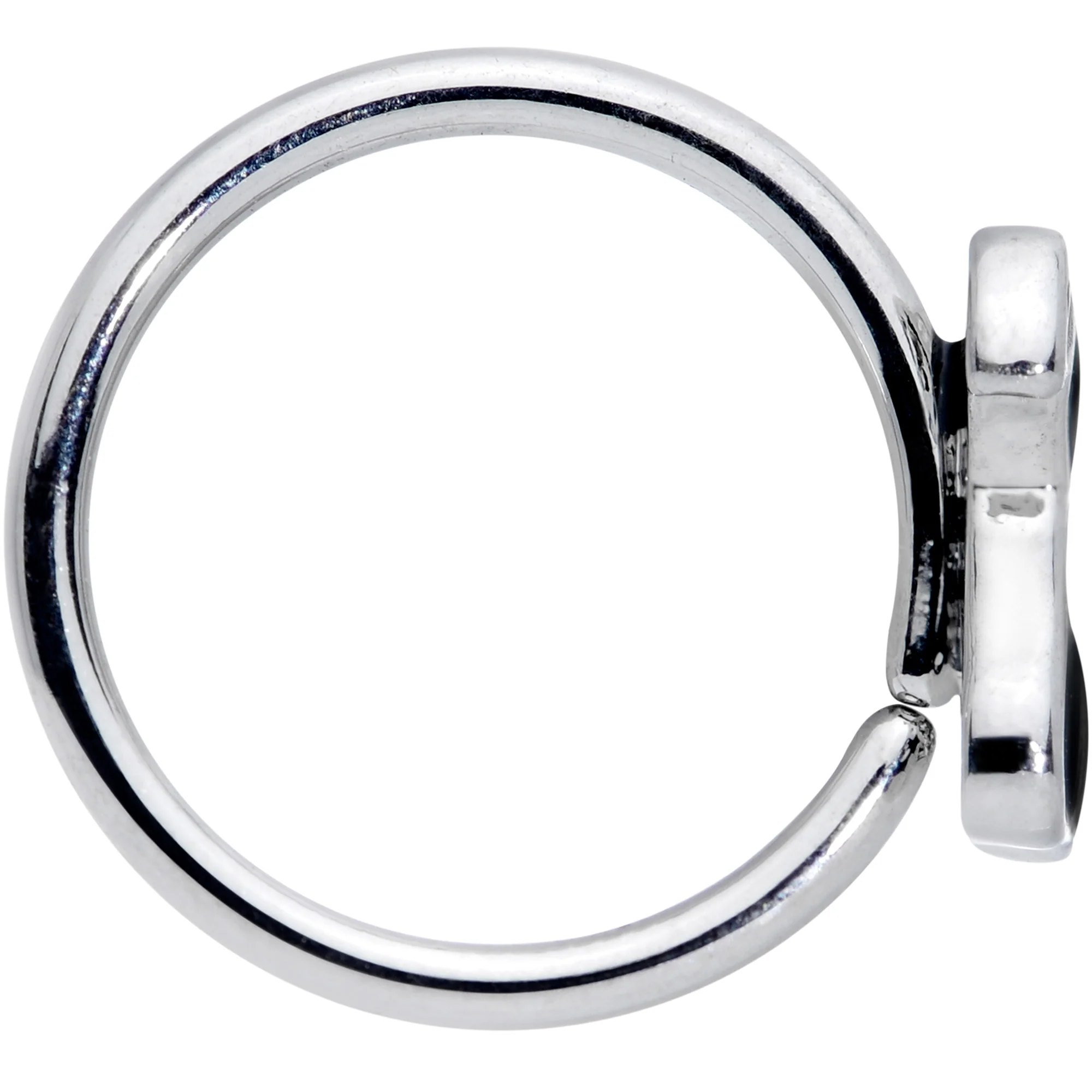 18G 3/8 Black Sitting Dog Nose Hoop - Image 3