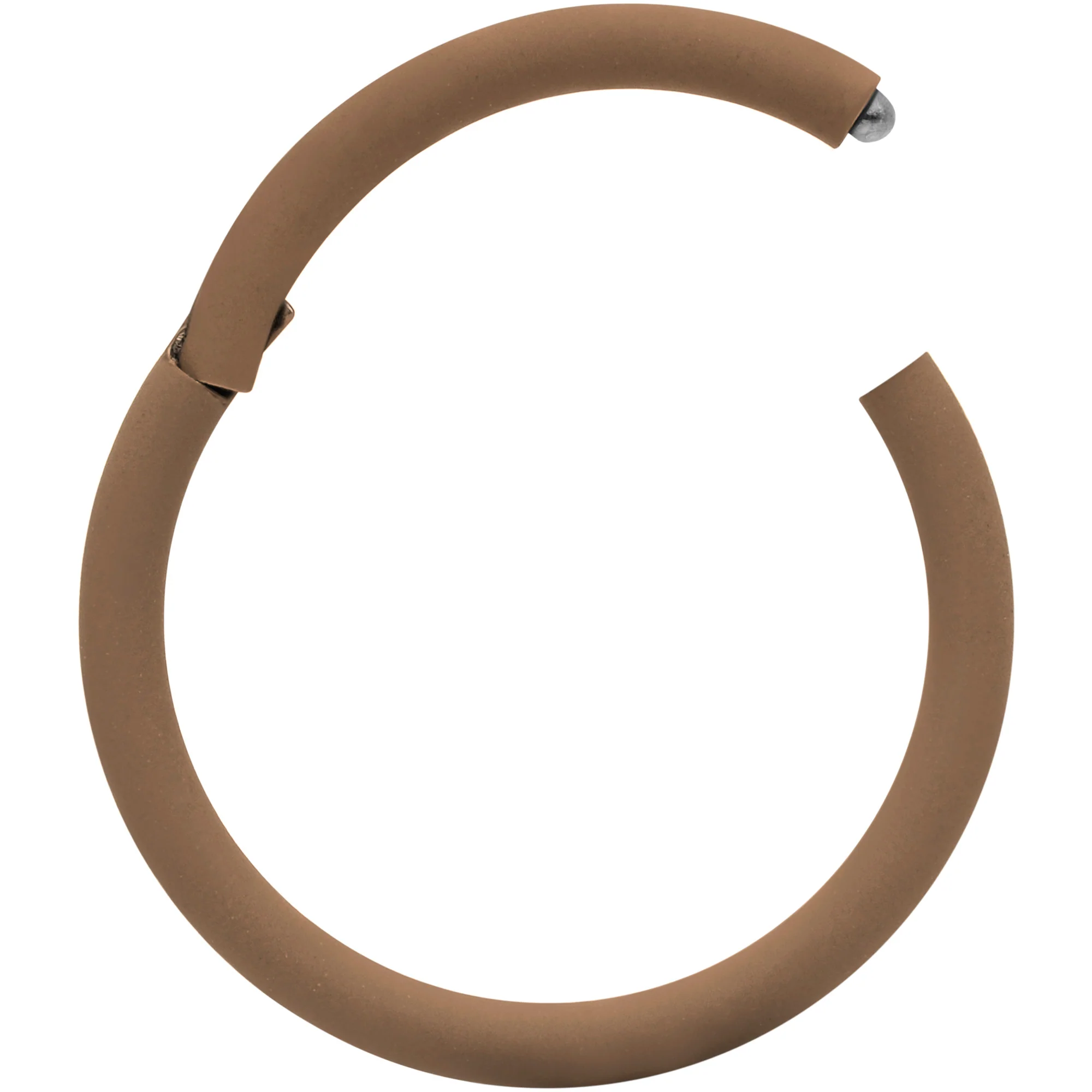 18G 3/8 Light Brown Matte Cartilage Hinged Segment Ring - Image 2