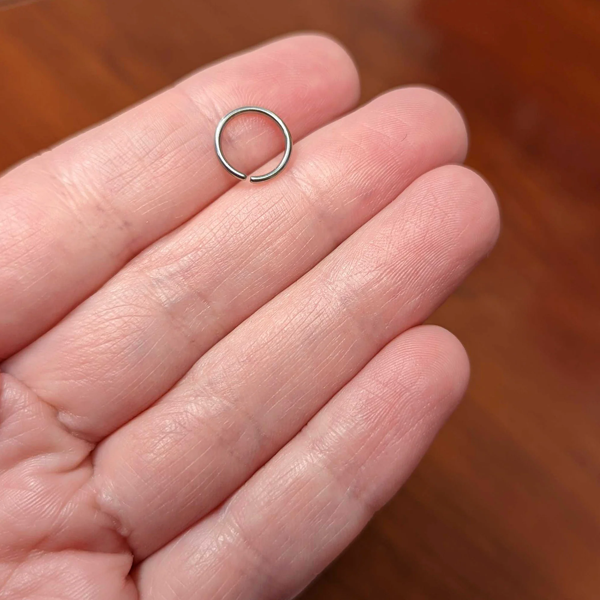 18G 5/16 Grade 23 Titanium Bendable Hoop Ring - Image 4
