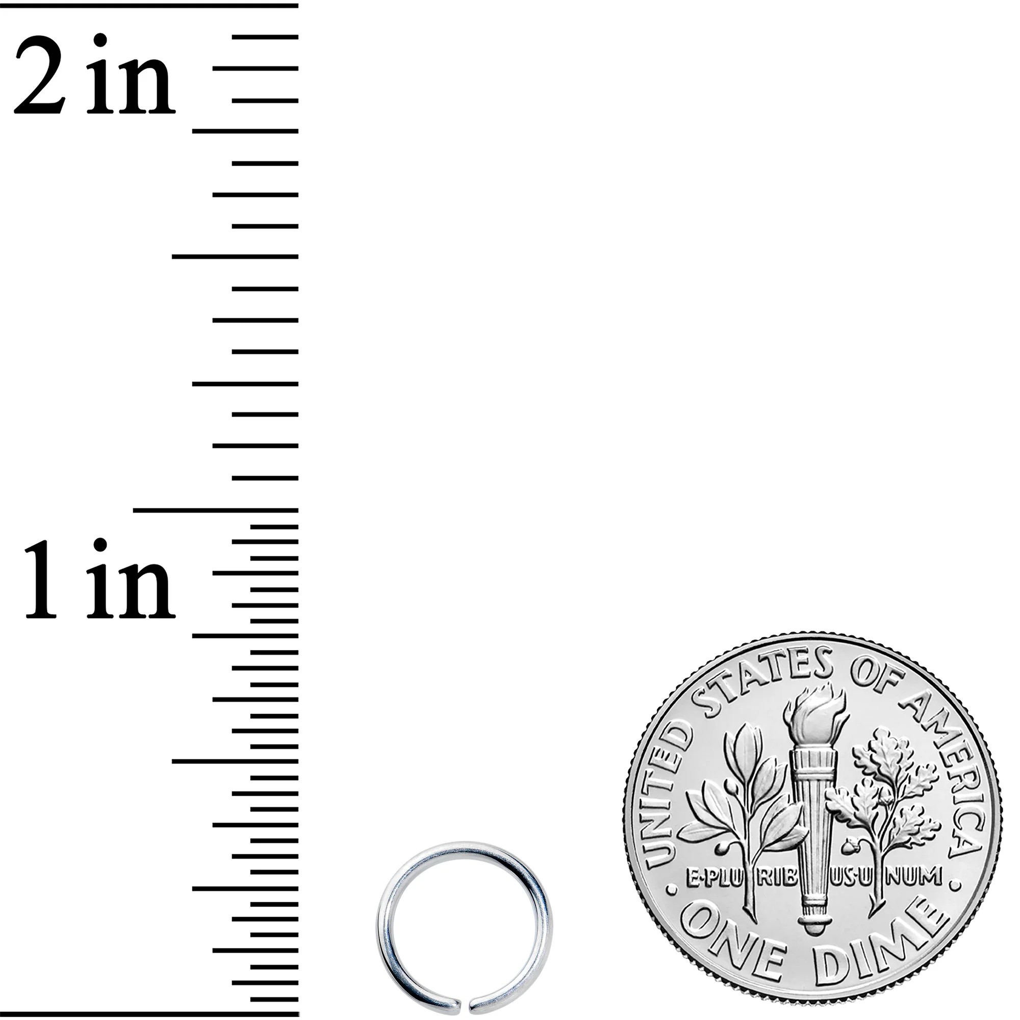 18G 7mm Grade 23 Titanium Bendable Hoop Ring - Image 2