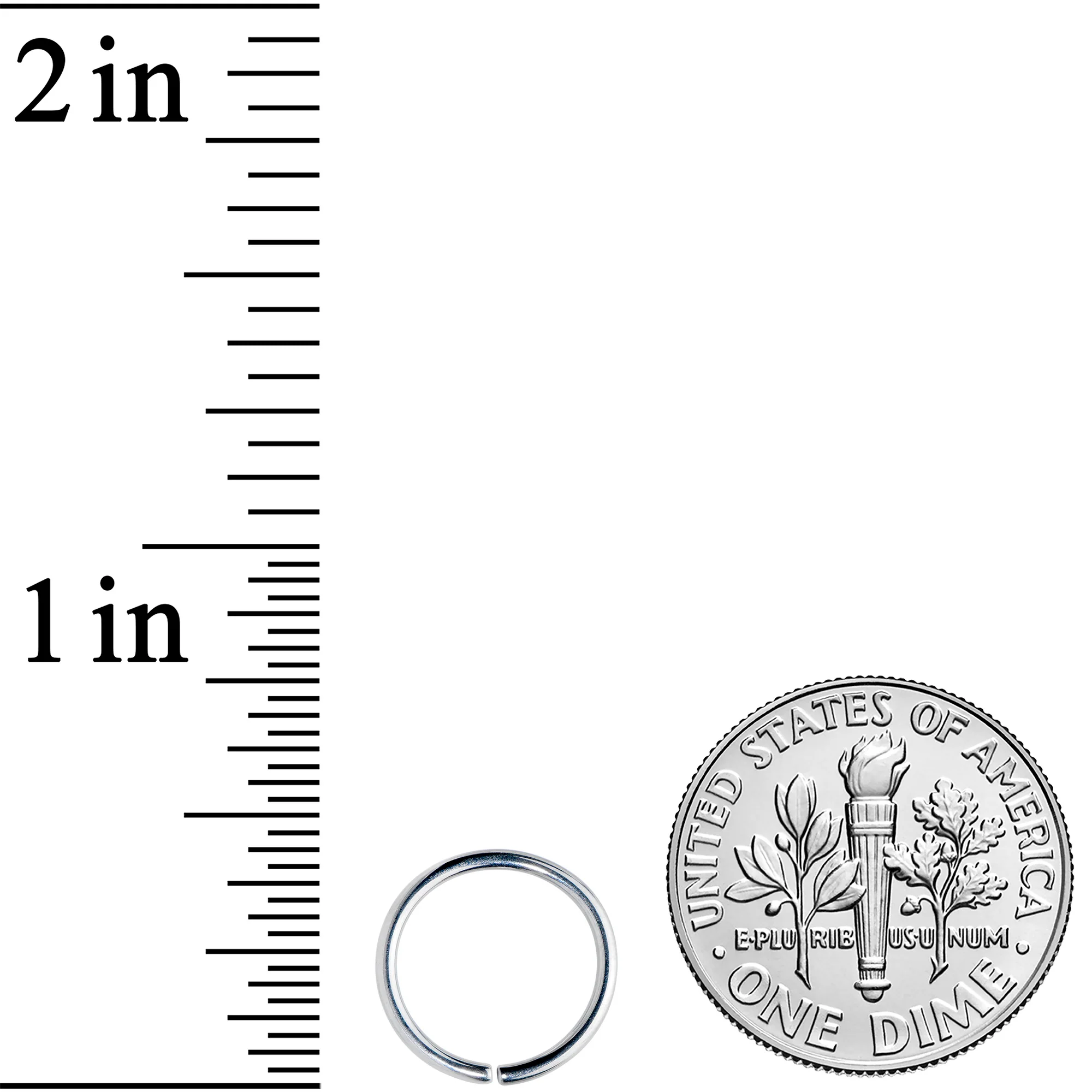 18G 9mm Grade 23 Titanium Bendable Hoop Ring - Image 2