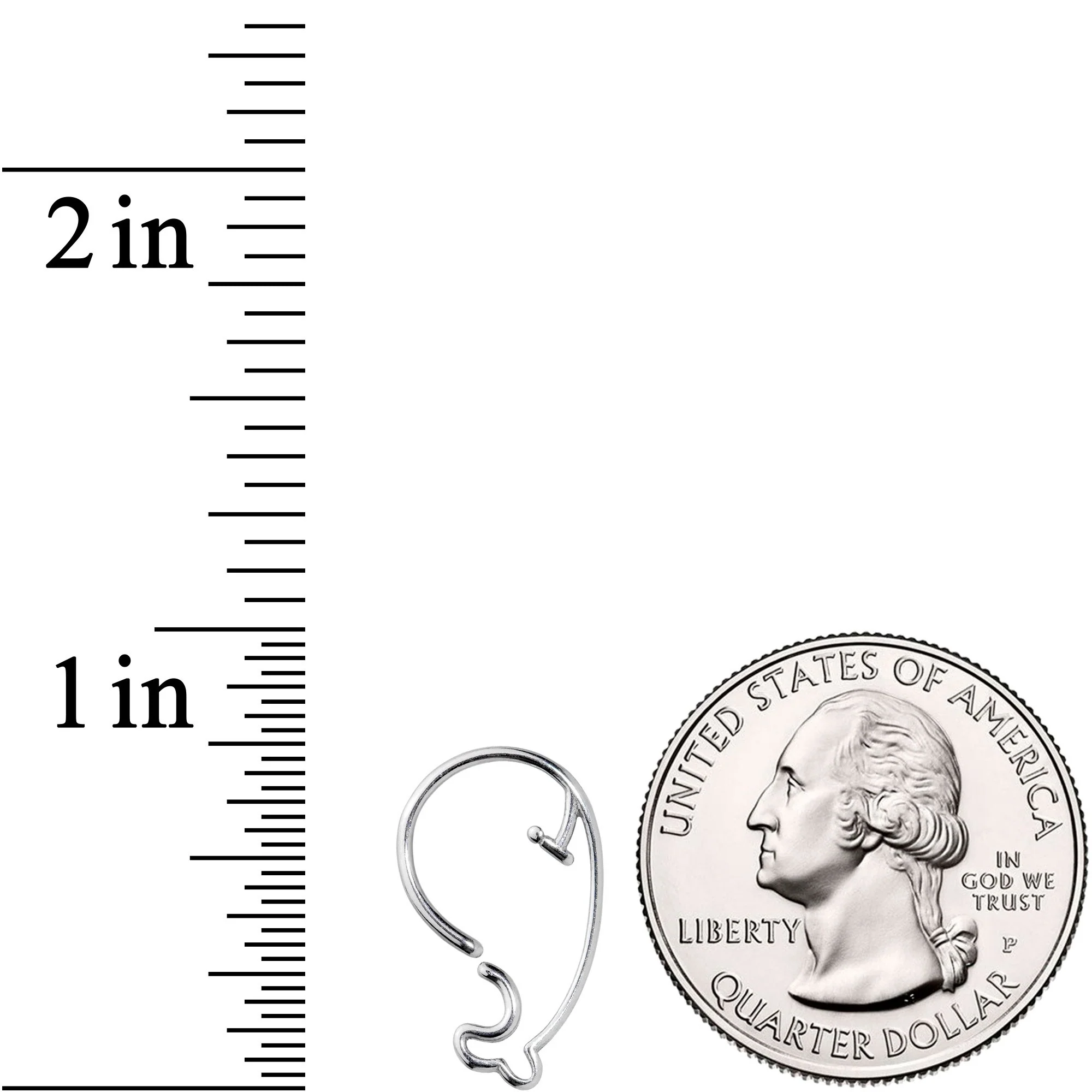 18G Watch Out For the Whale Closure Ring - Image 2