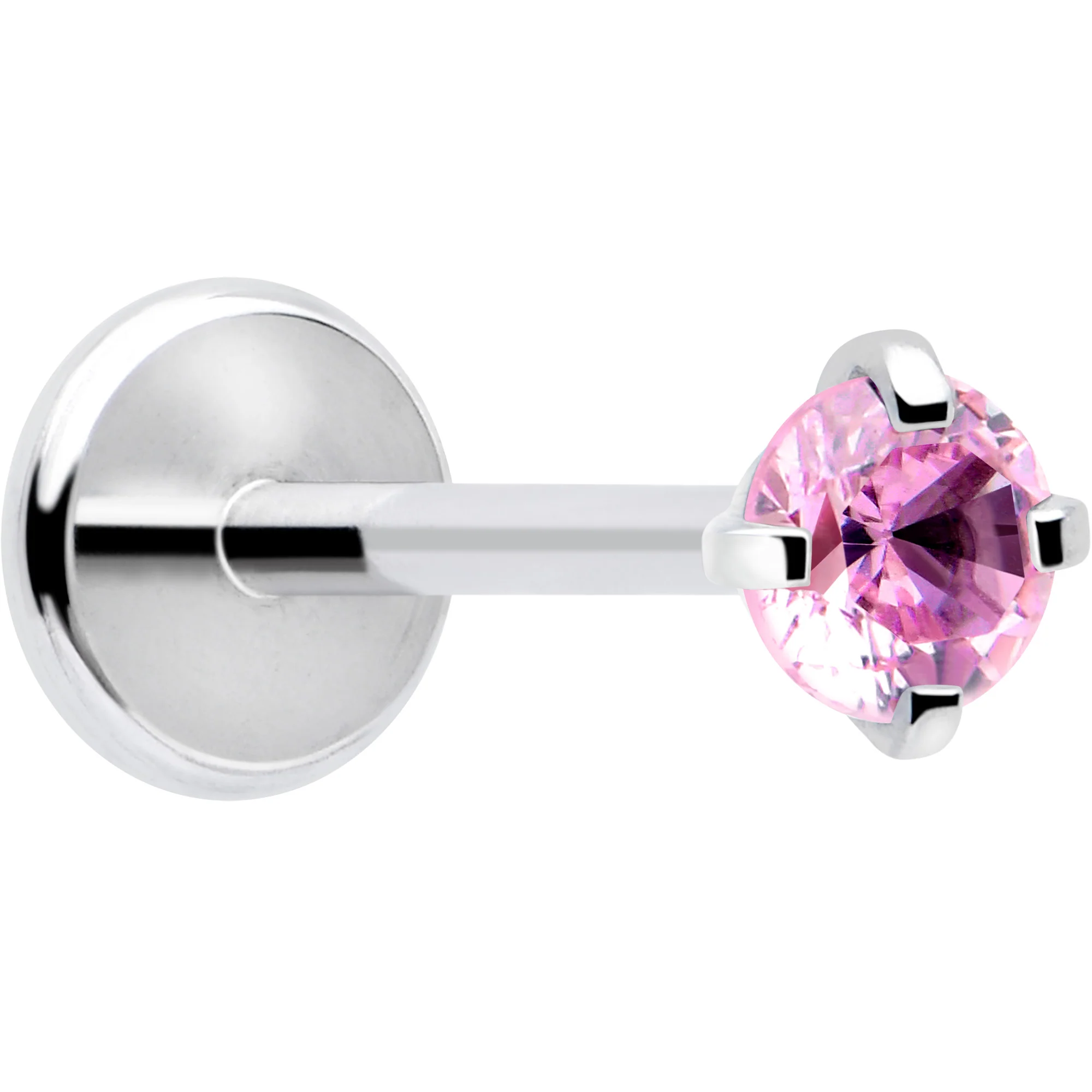 2.5mm Gem Flat Back Earring Threadless Push In Stud 20G - Image 6