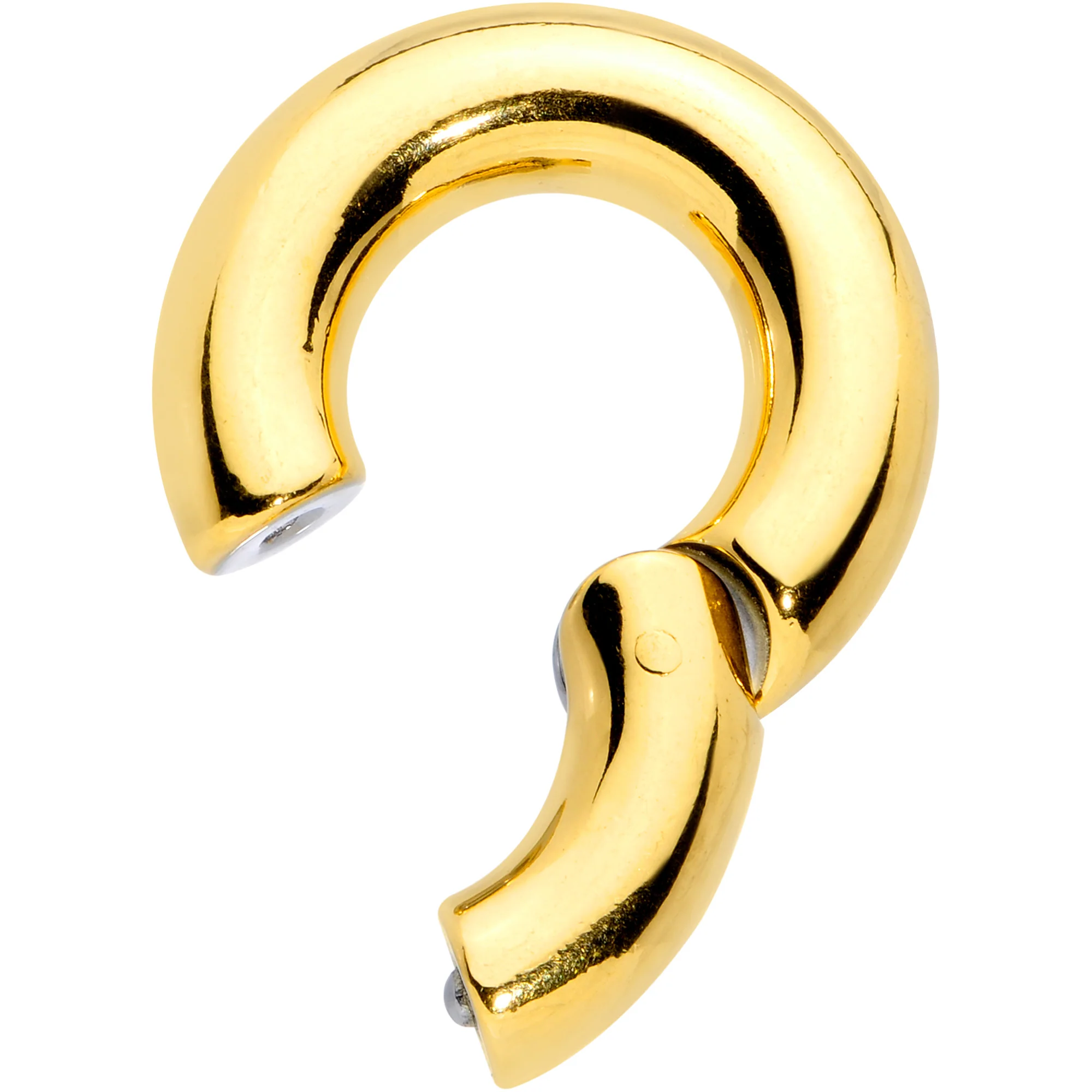 2G 1/2 Gold Tone PVD Steel Hinged Segment Ring - Image 2