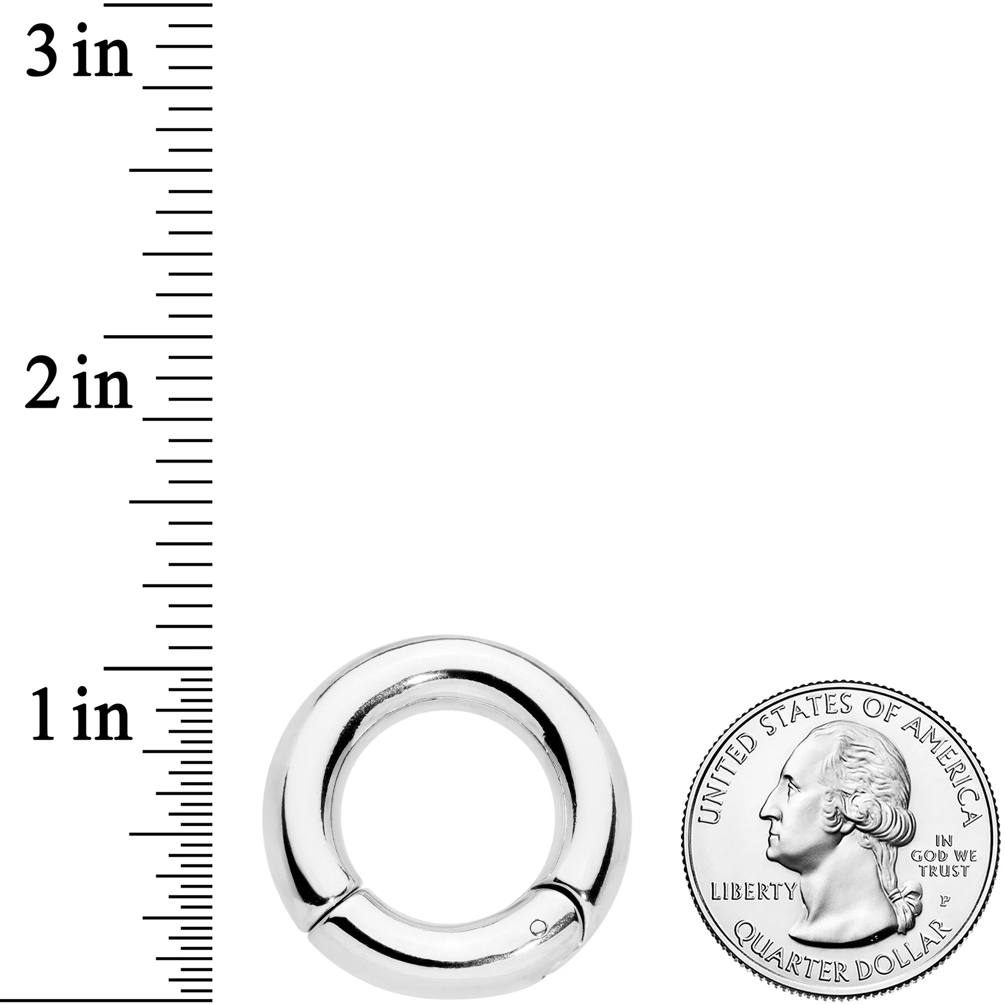 2G 5/8 Stainless Steel Hinged Segment Ring - Image 3