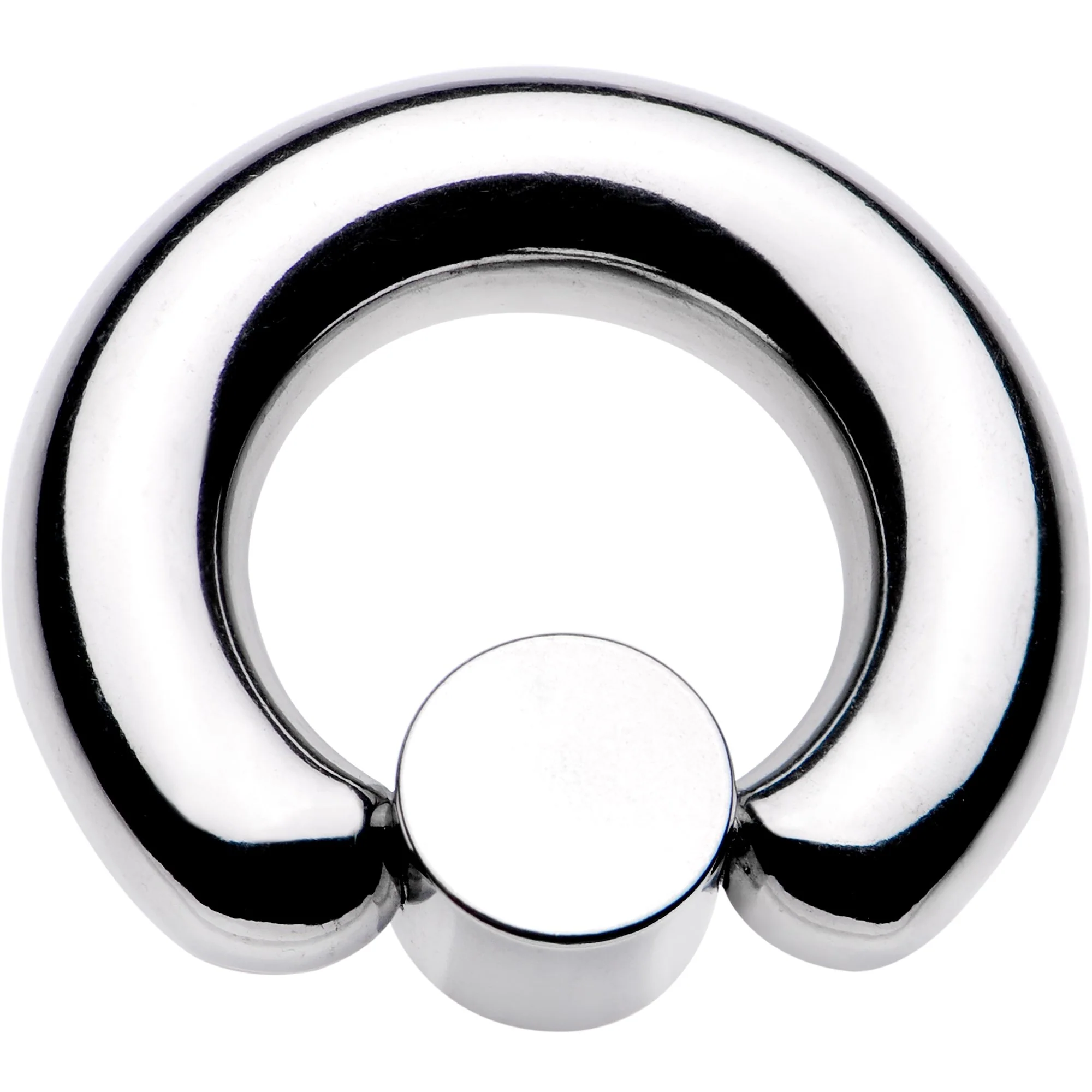 2G 9/16 Aqua Faux Opal 8mm Disc BCR Captive Ring - Image 2