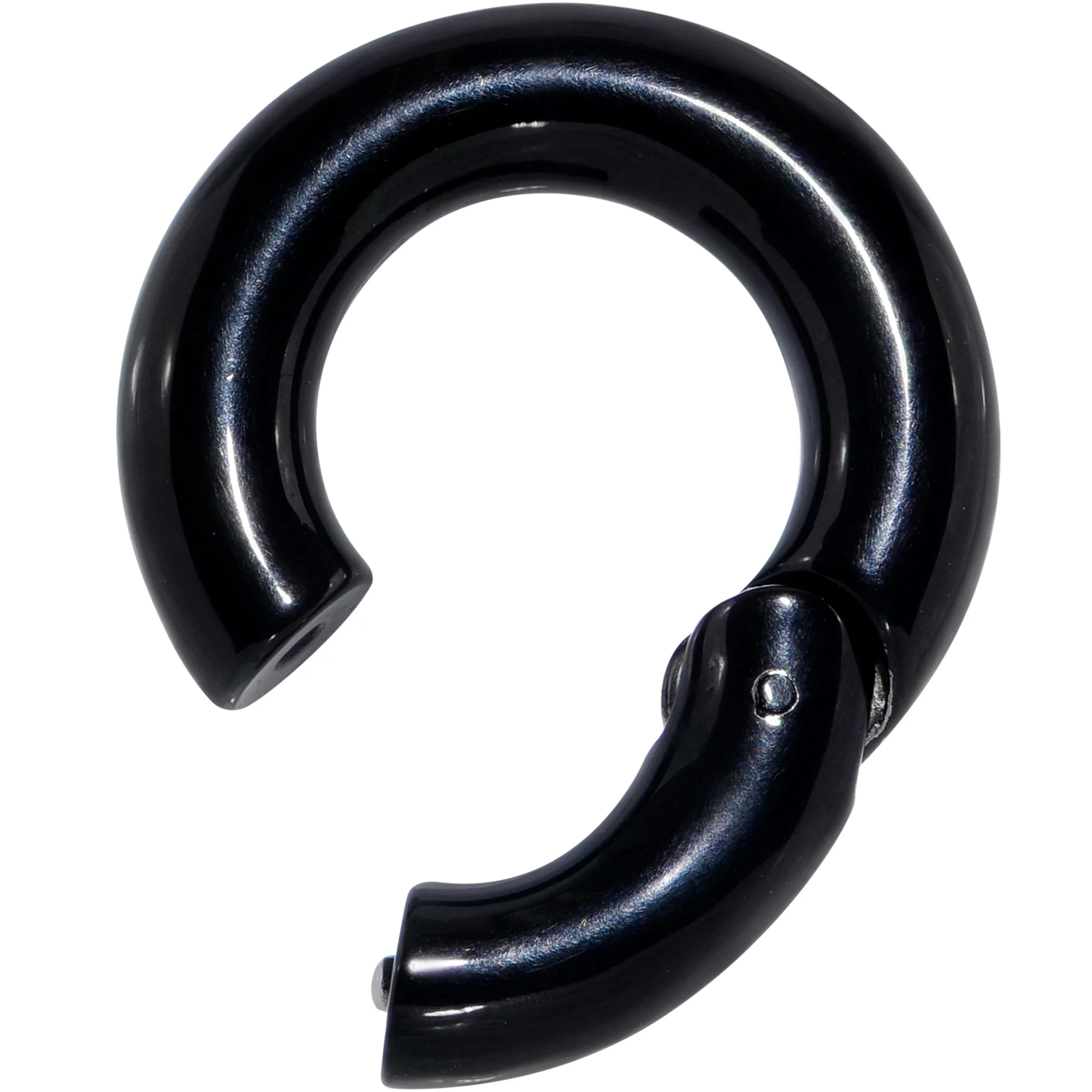 2G 9/16 Black PVD Steel Hinged Segment Ring - Image 2